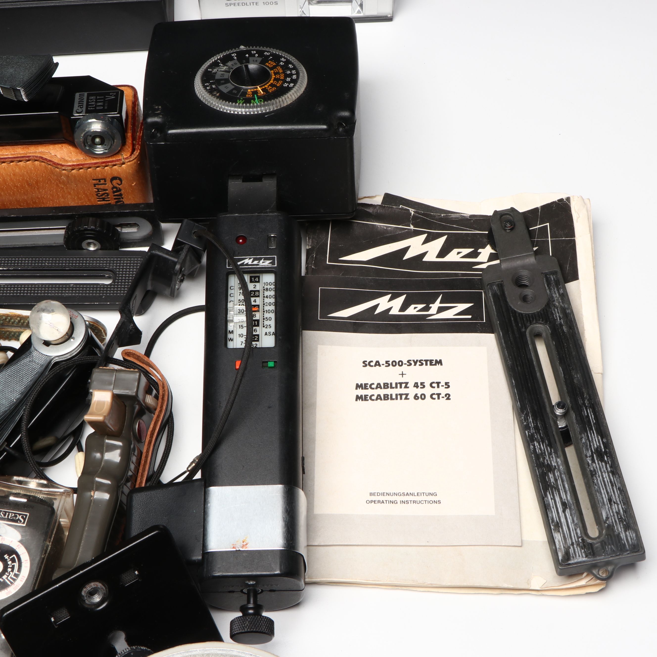 Quantum Instruments Battery with Polaroid and Other Flashes, Mid to Late 20th C.