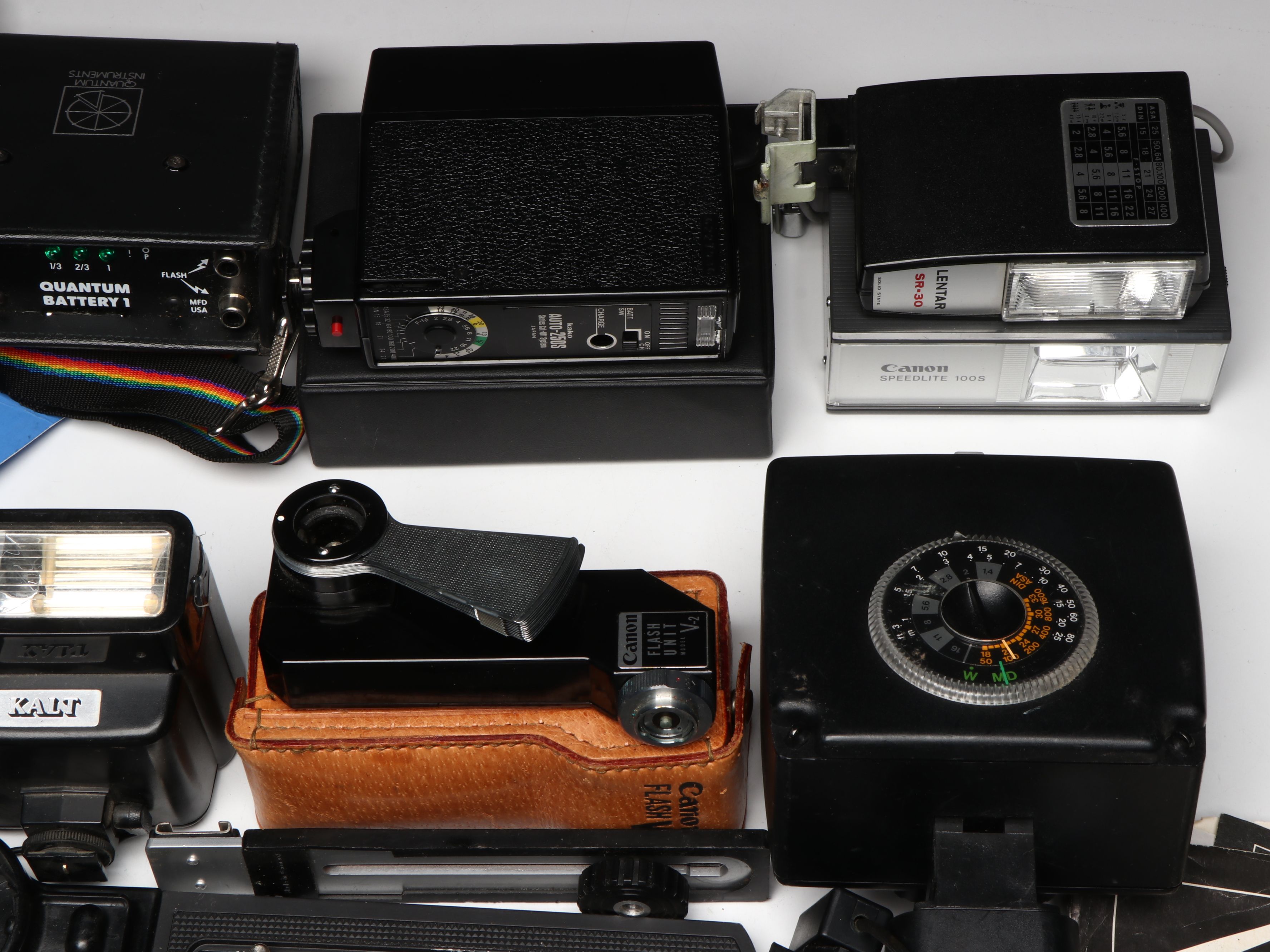 Quantum Instruments Battery with Polaroid and Other Flashes, Mid to Late 20th C.