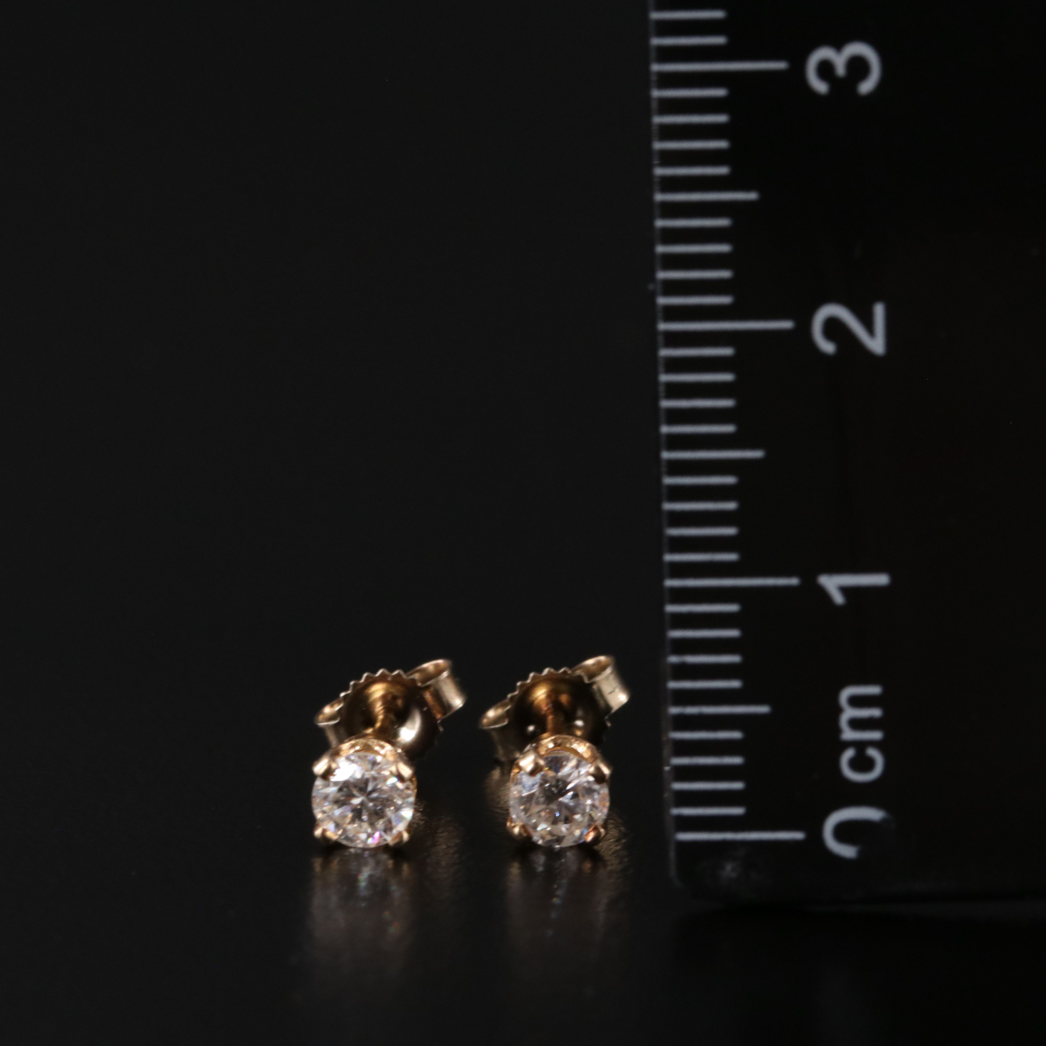 14K 0.45 CTW Diamond Solitaire Earrings