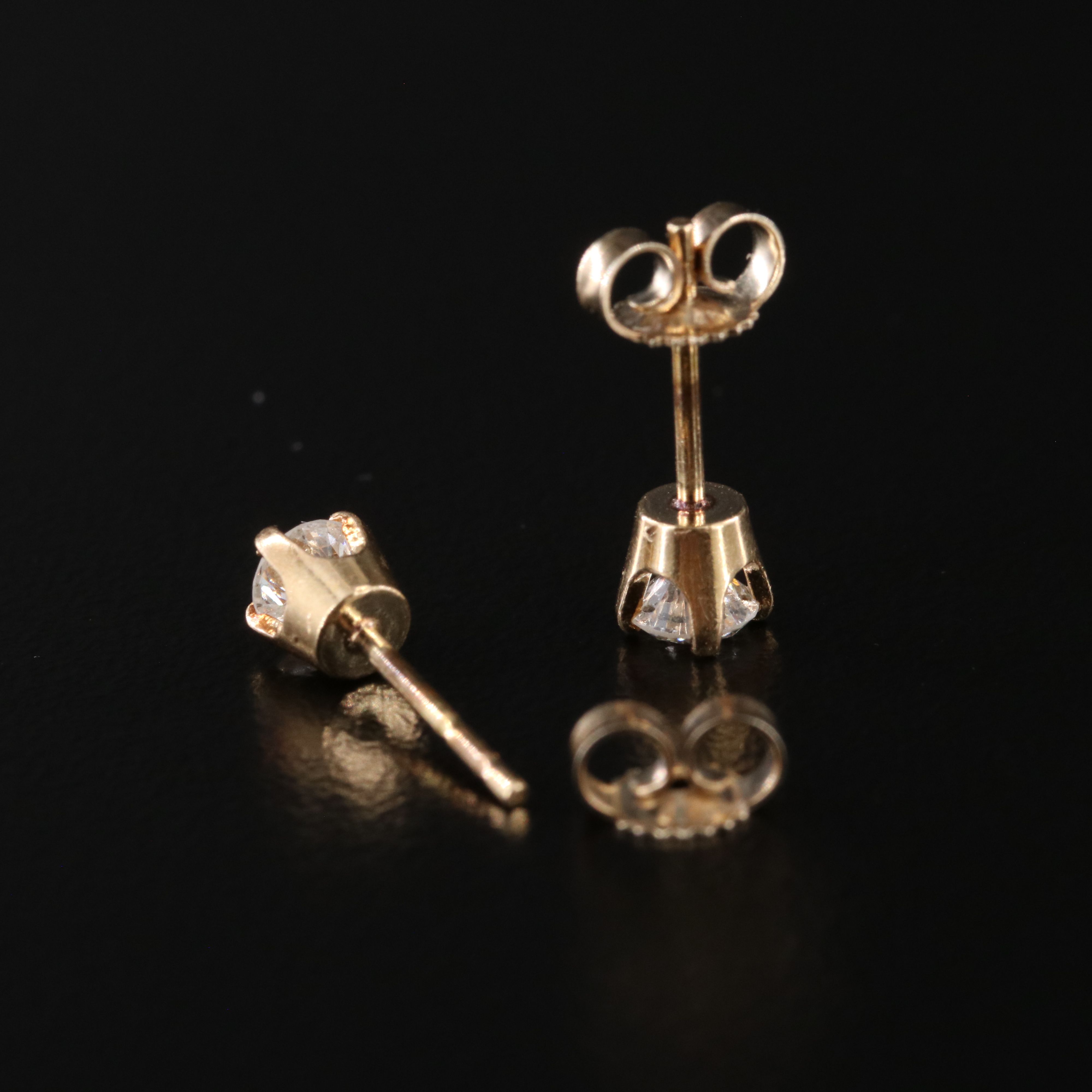 14K 0.45 CTW Diamond Solitaire Earrings