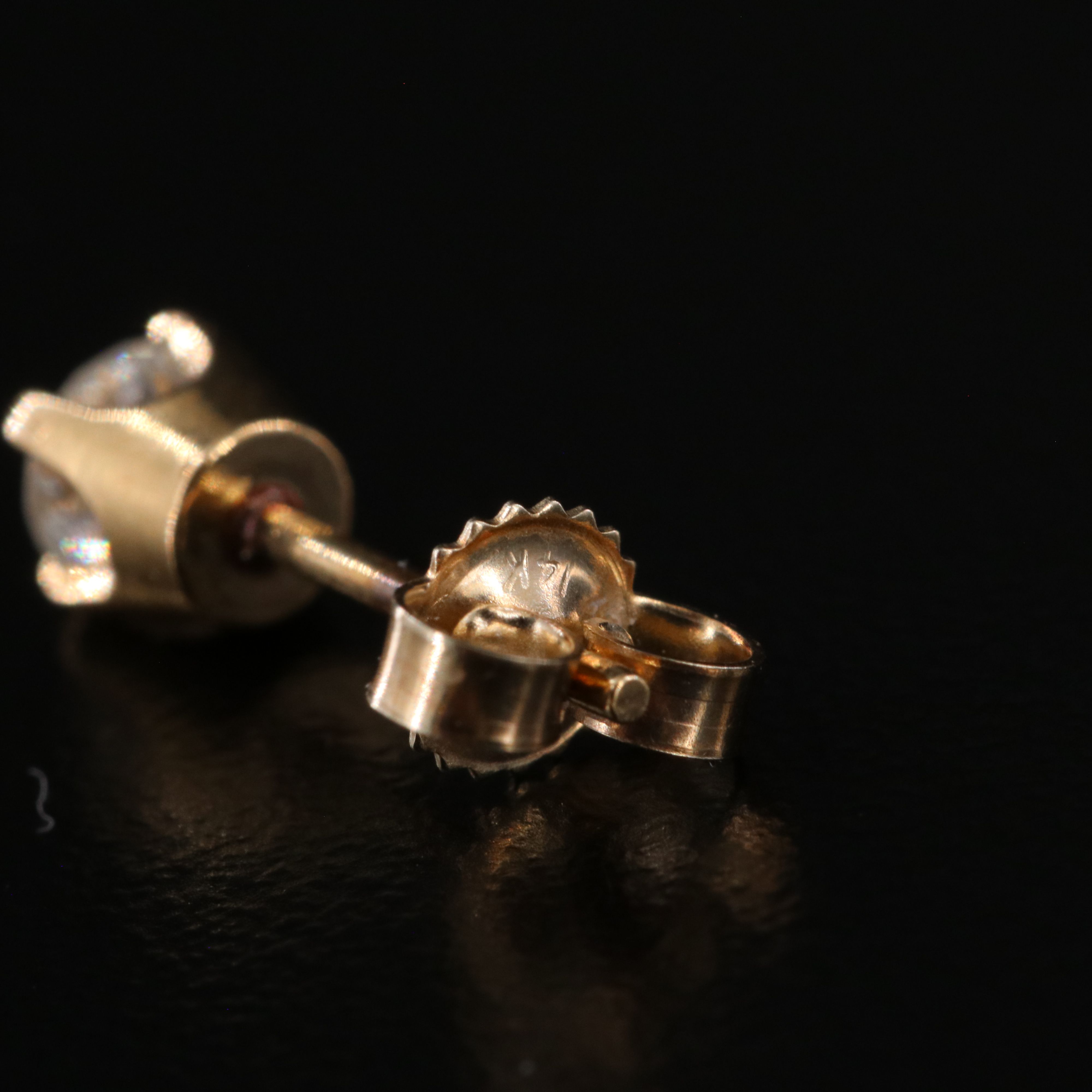 14K 0.45 CTW Diamond Solitaire Earrings
