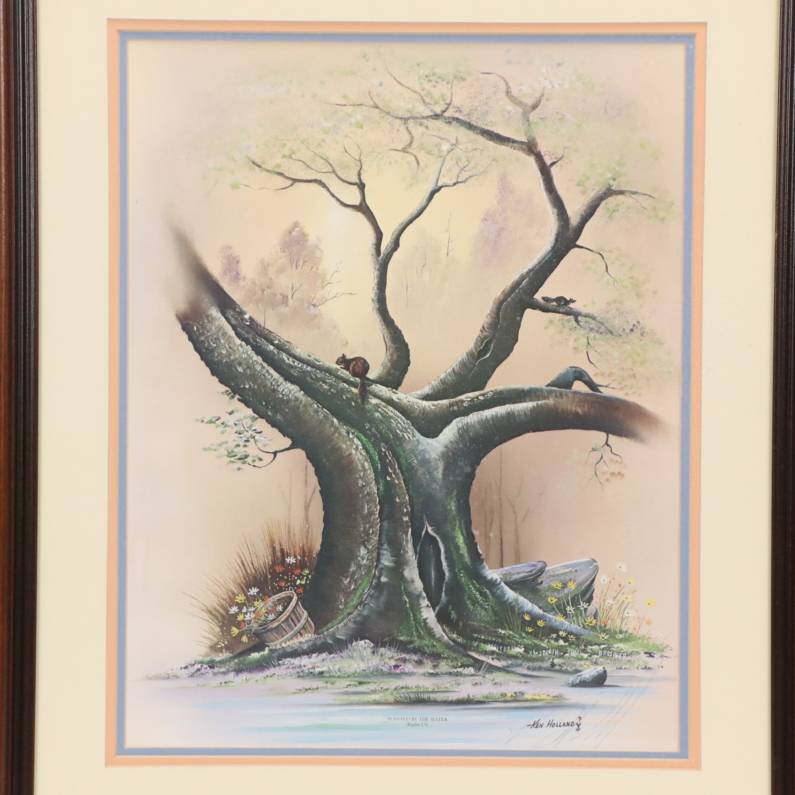 Ken Holland Offset Lithograph "Planted By the Water," 1985