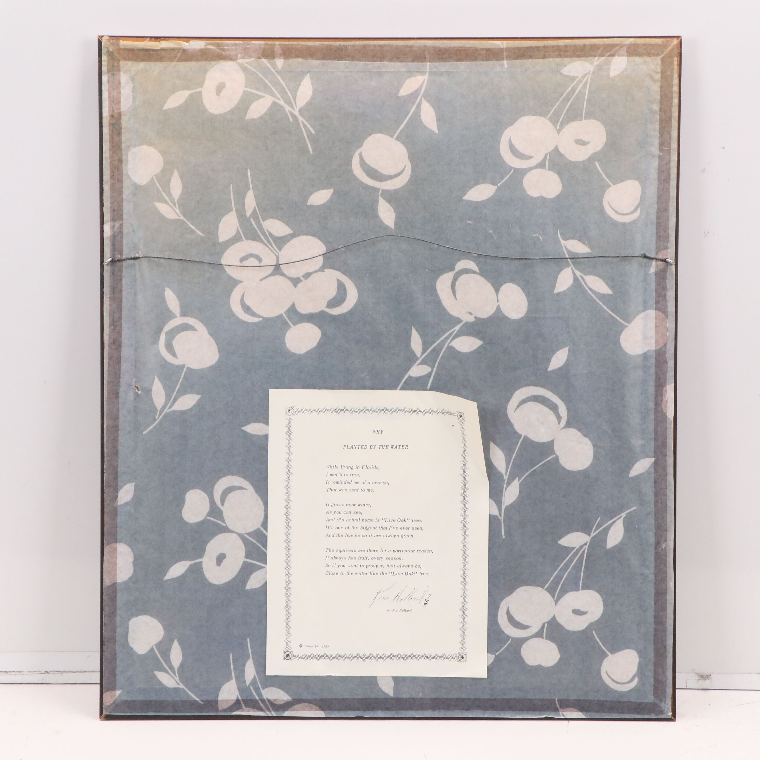 Ken Holland Offset Lithograph "Planted By the Water," 1985