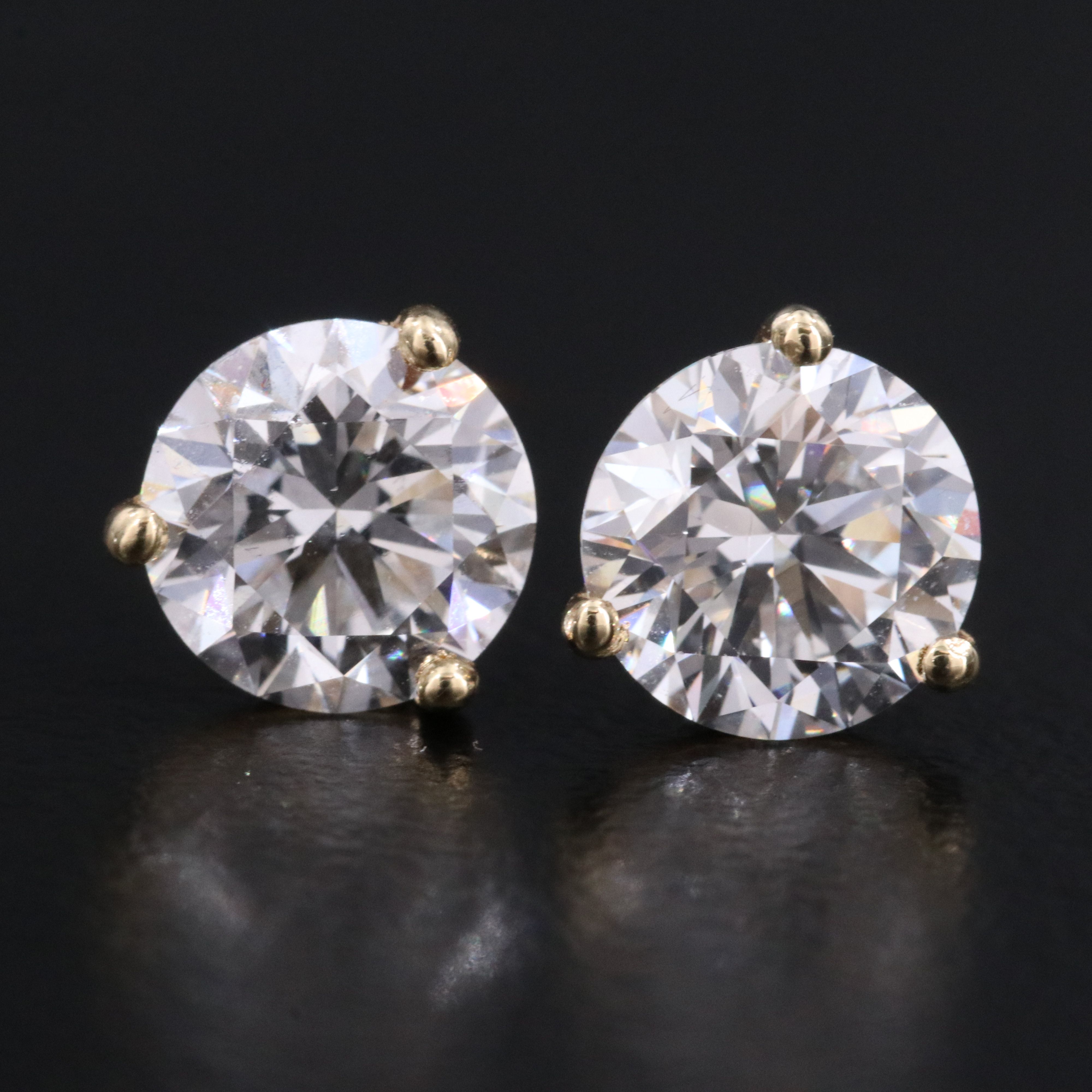 18K 2.0 CTW Lab Grown Diamond Stud Earrings