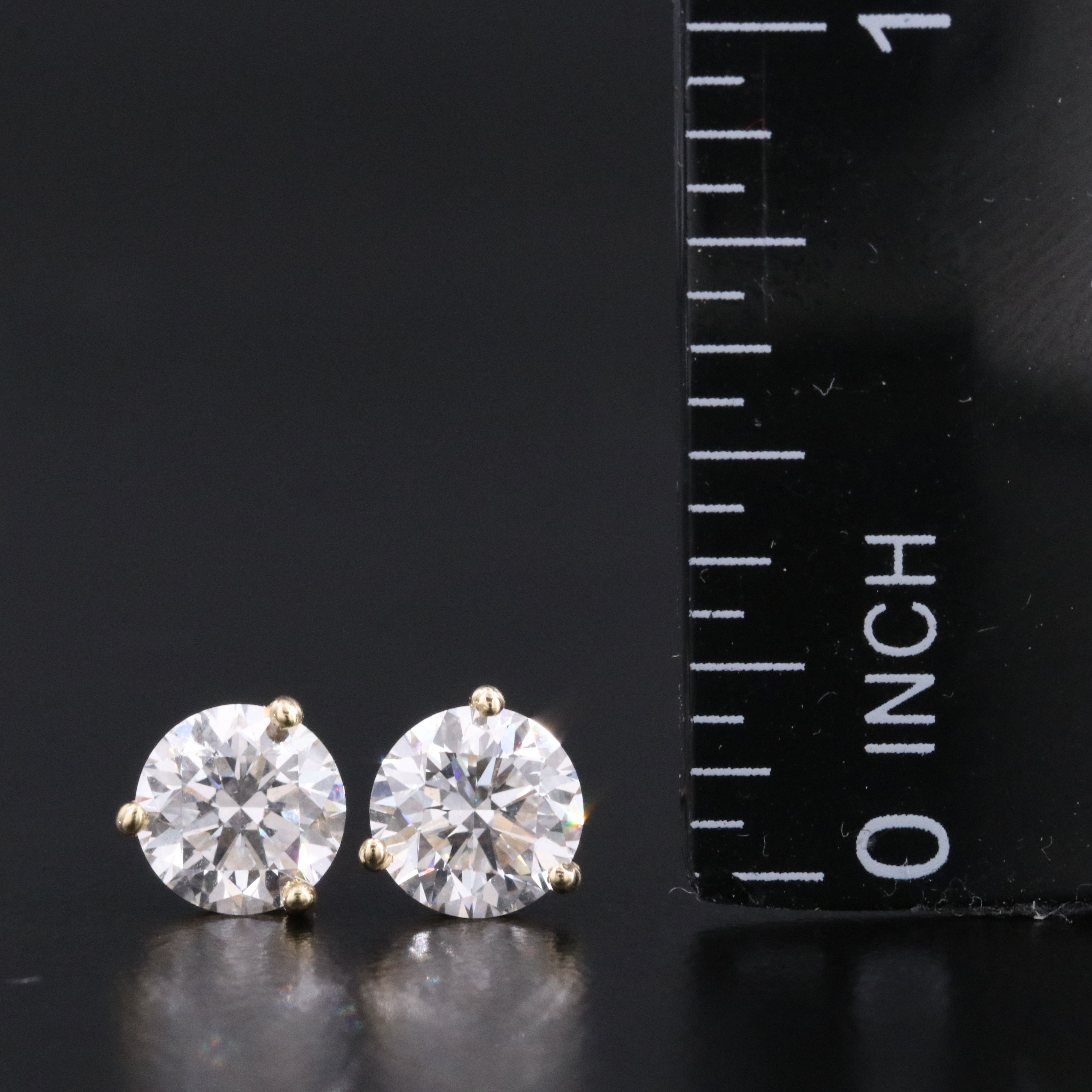 18K 2.0 CTW Lab Grown Diamond Stud Earrings