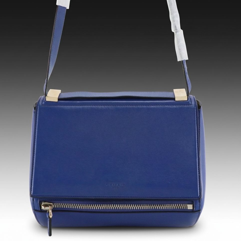 Givenchy Large Pandora Box Crossbody Bag in Royal Blue Leather