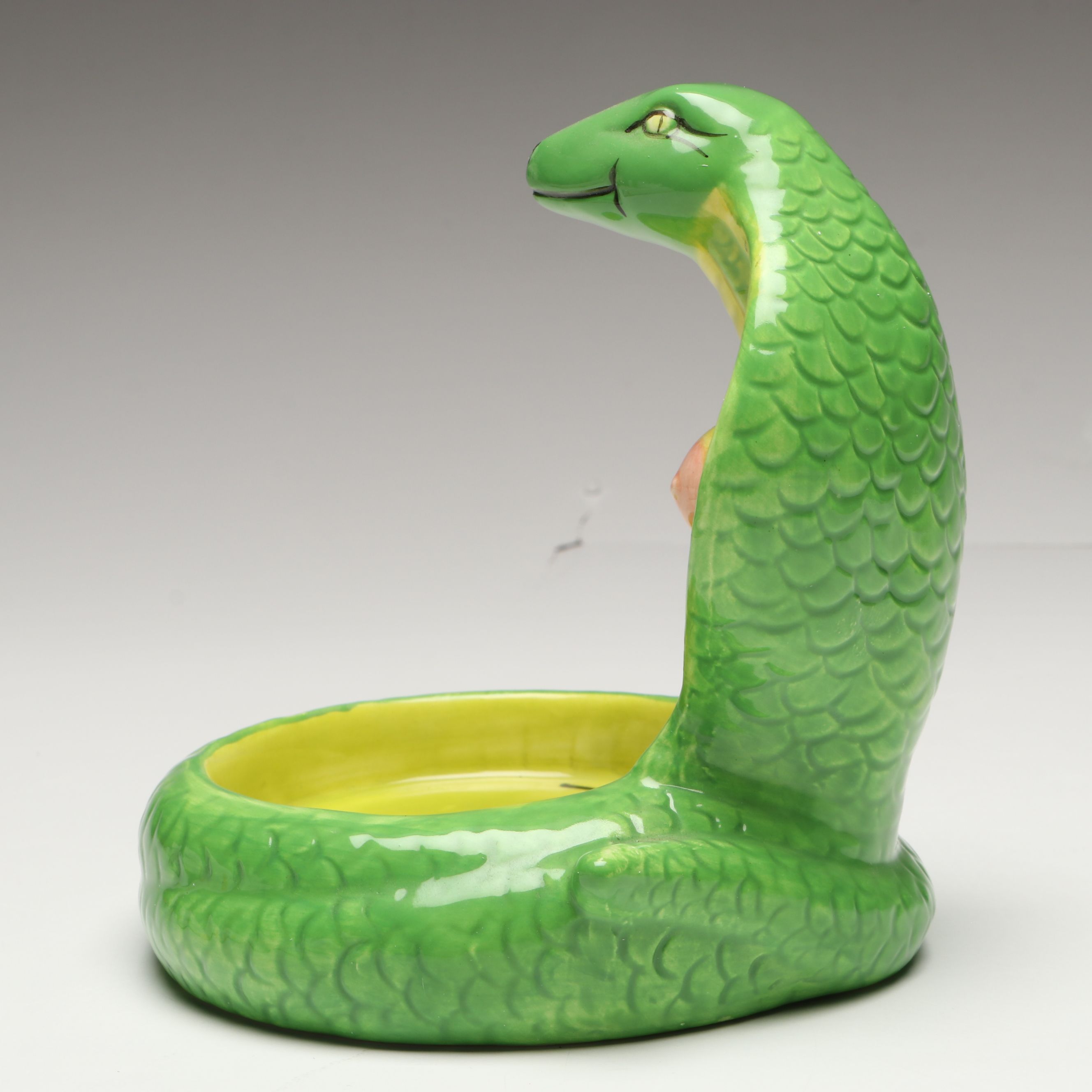 Porous Walker "Nobra" Hand-Painted Ceramic Cobra Ashtray