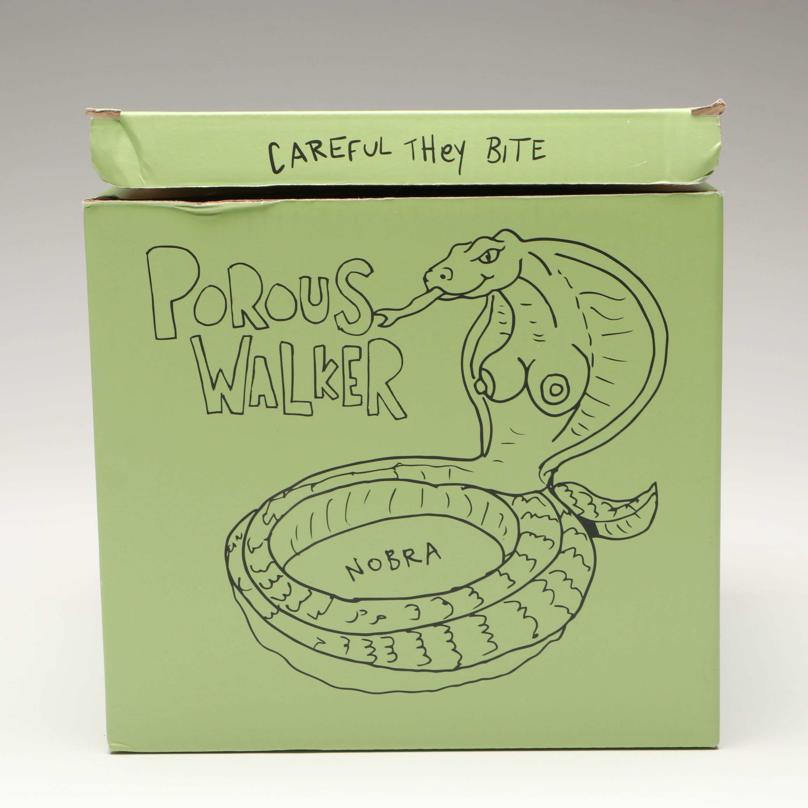 Porous Walker "Nobra" Hand-Painted Ceramic Cobra Ashtray