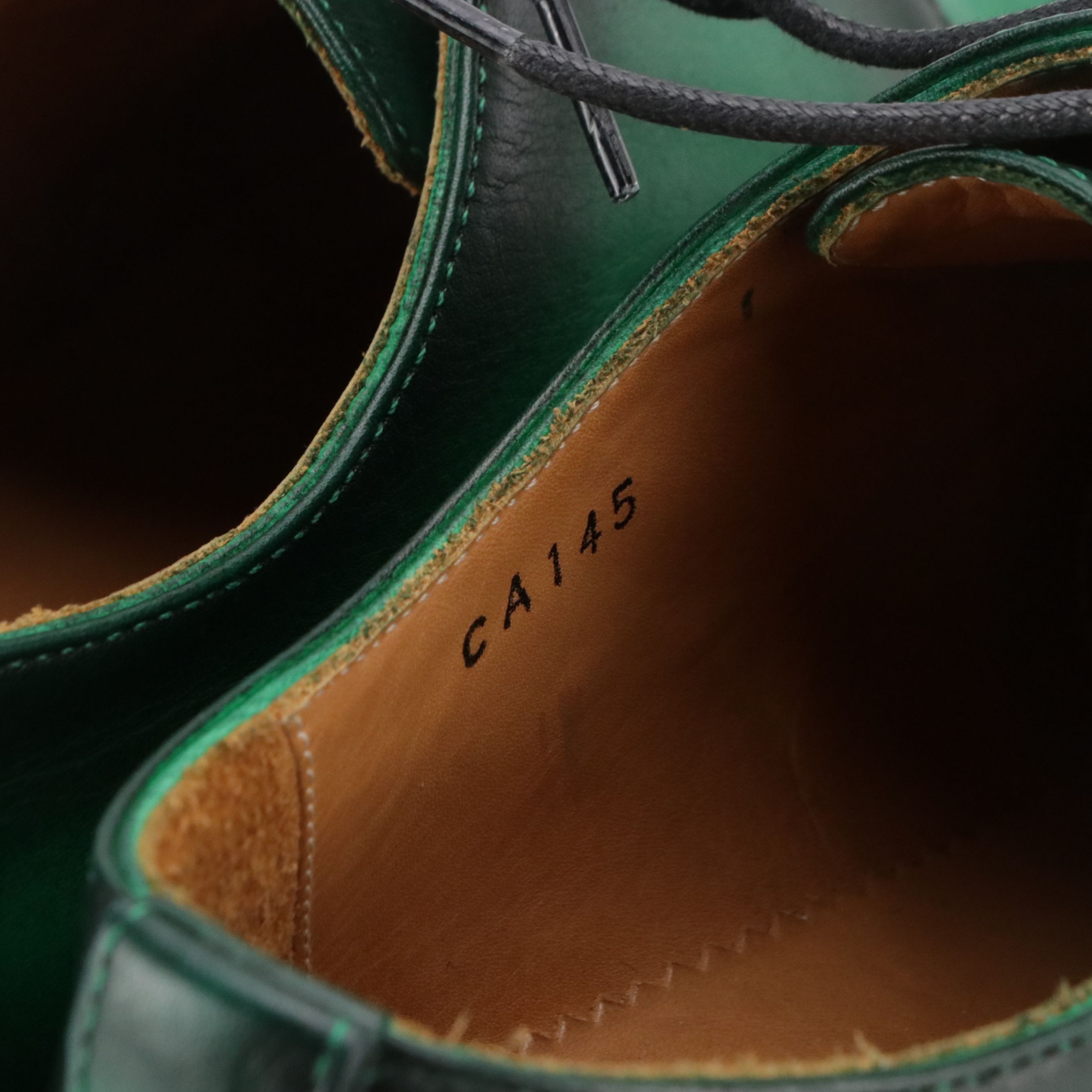 John Fluevog Moneymaker Derby Lace-Up Shoes in Green Leather