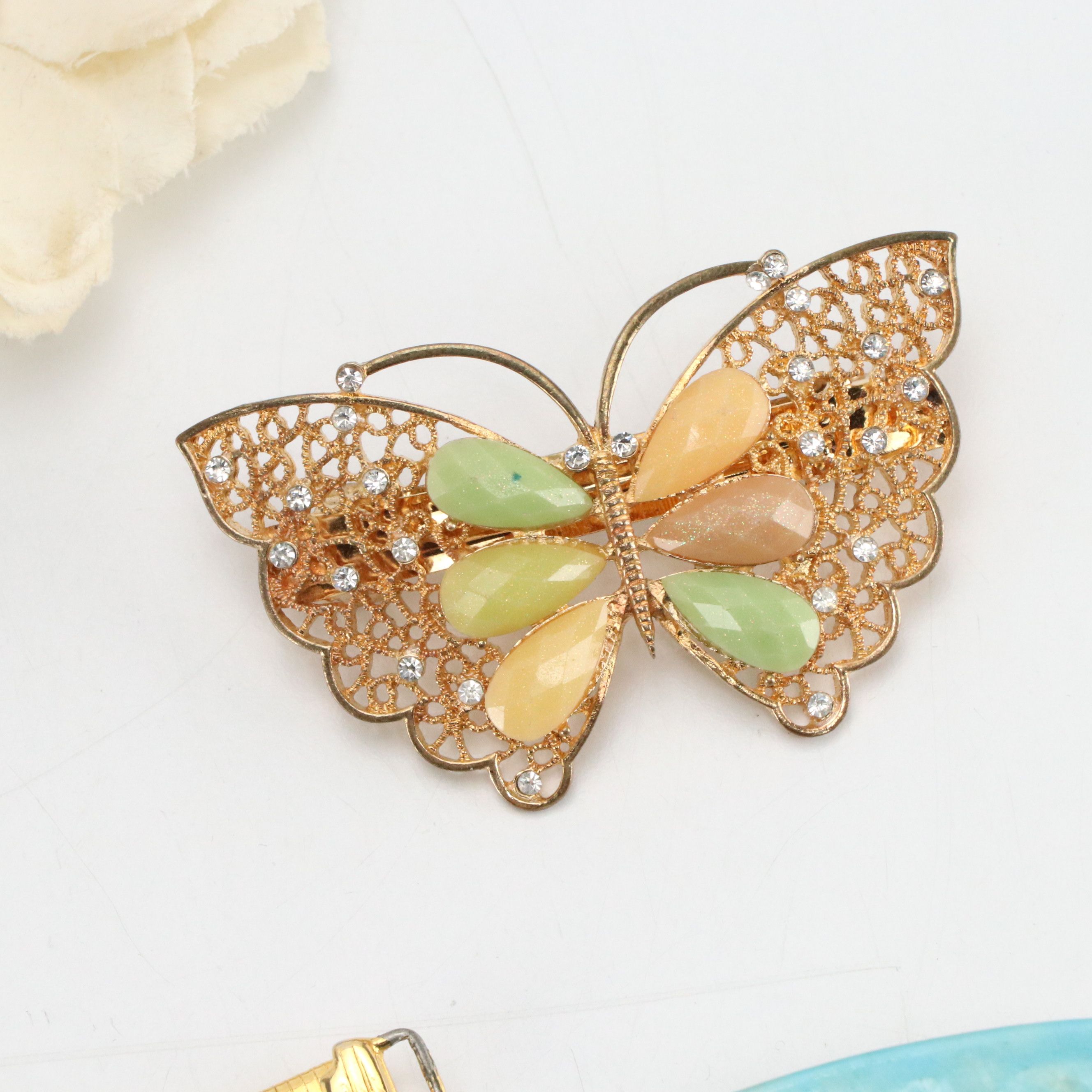 Les Bernard Gilt Metal Belt with Barrette Collection and More Items