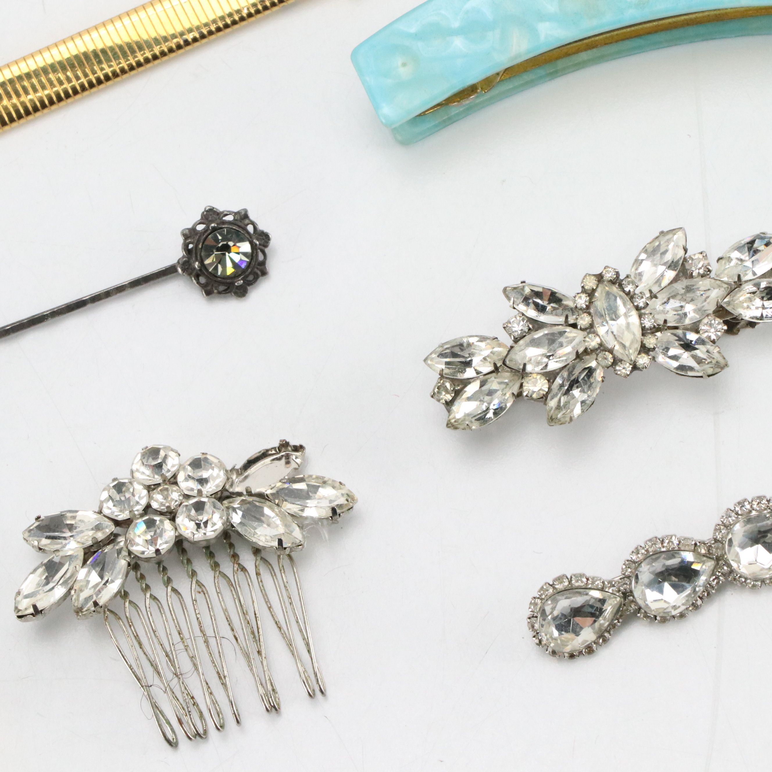 Les Bernard Gilt Metal Belt with Barrette Collection and More Items