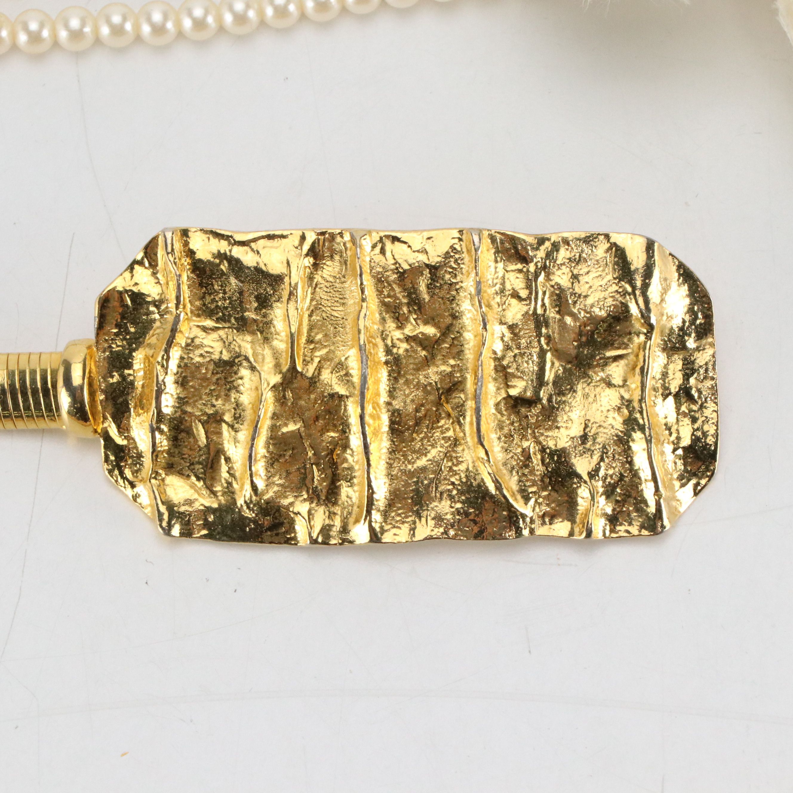 Les Bernard Gilt Metal Belt with Barrette Collection and More Items