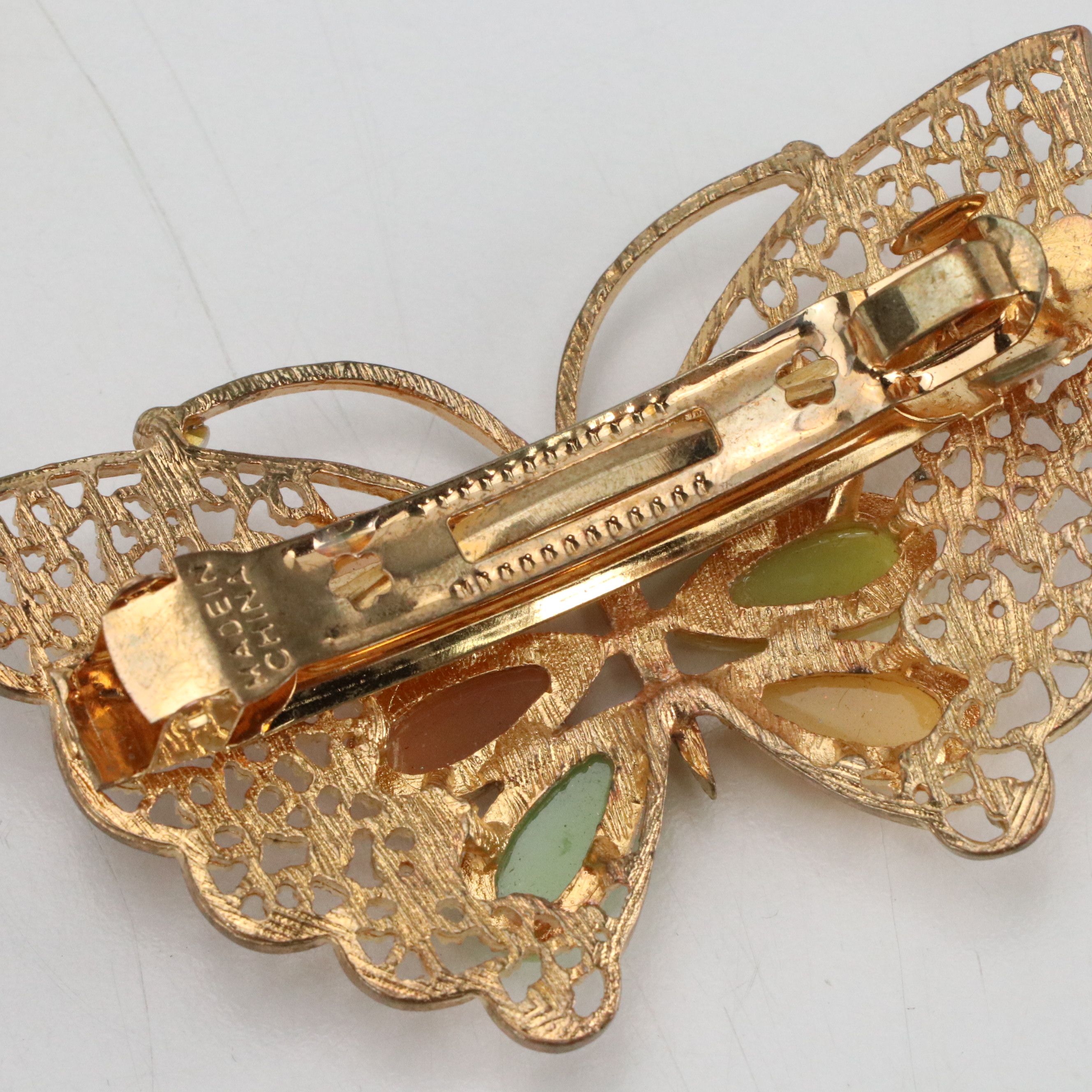 Les Bernard Gilt Metal Belt with Barrette Collection and More Items