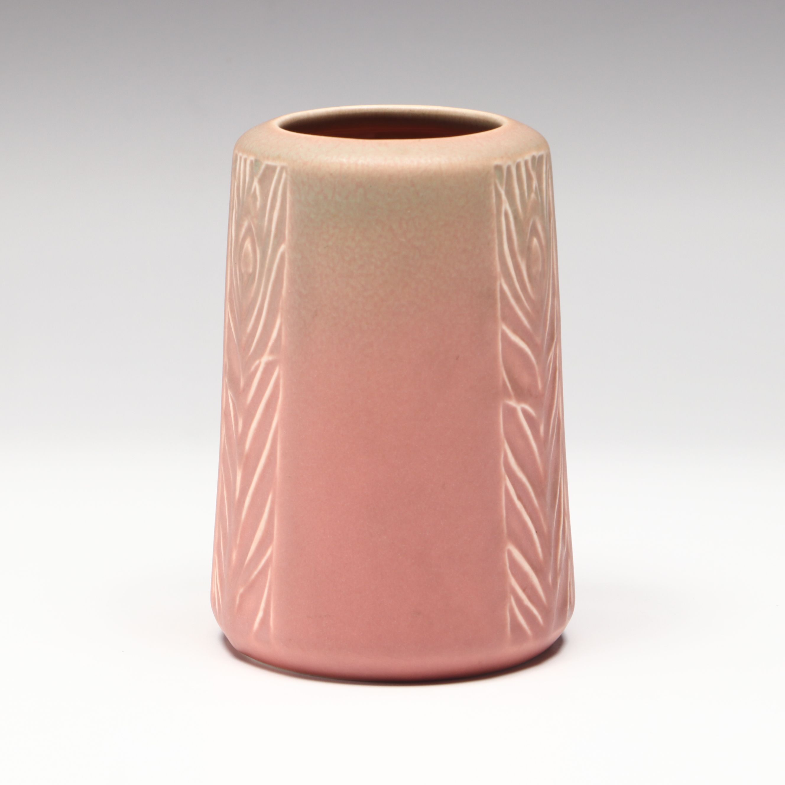 Rookwood Pottery Art Deco Peacock Feather Gradient Vase, 1926