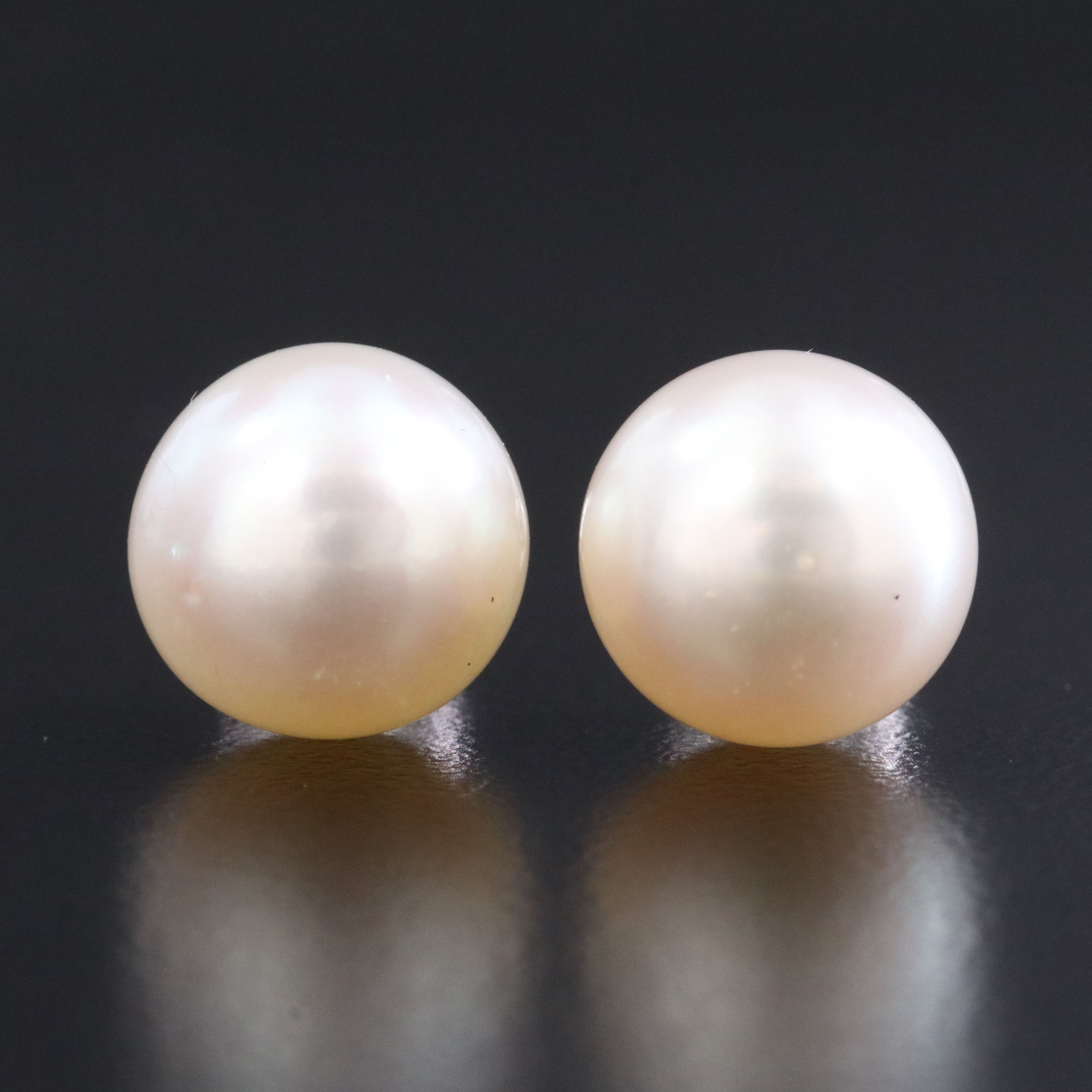 14K 10.50 MM Pearl Stud Earrings