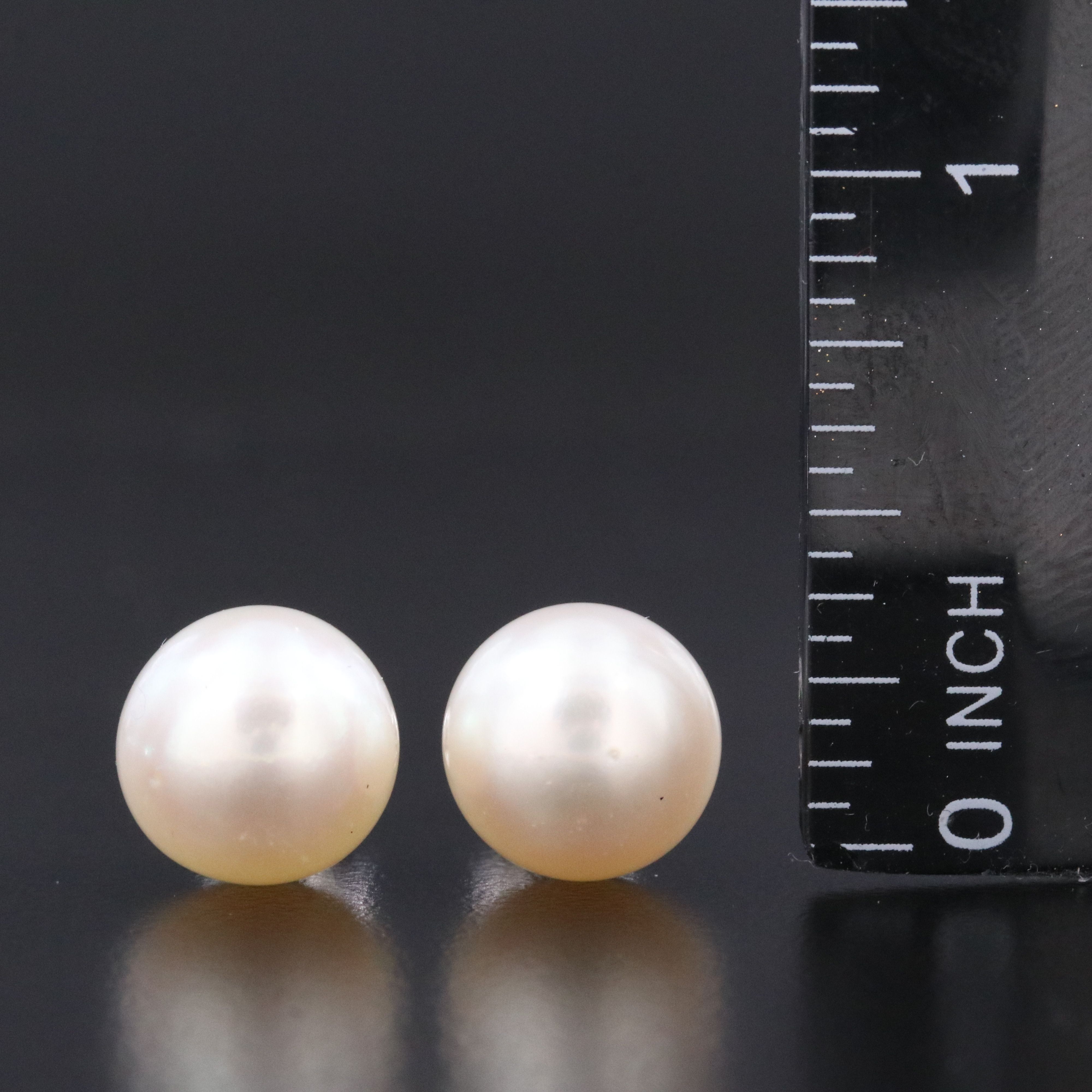 14K 10.50 MM Pearl Stud Earrings