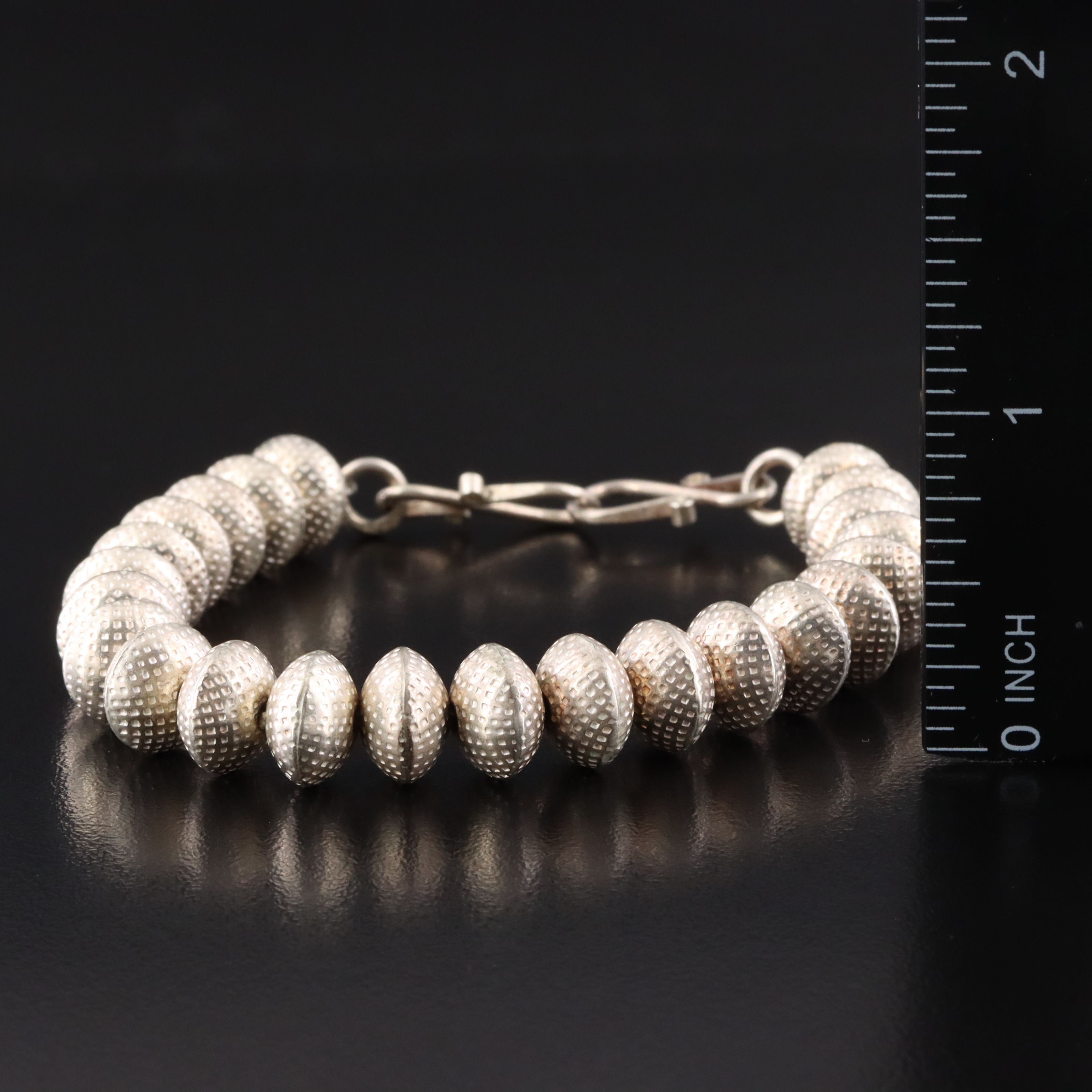 Artisan Sterling Bead Bracelet