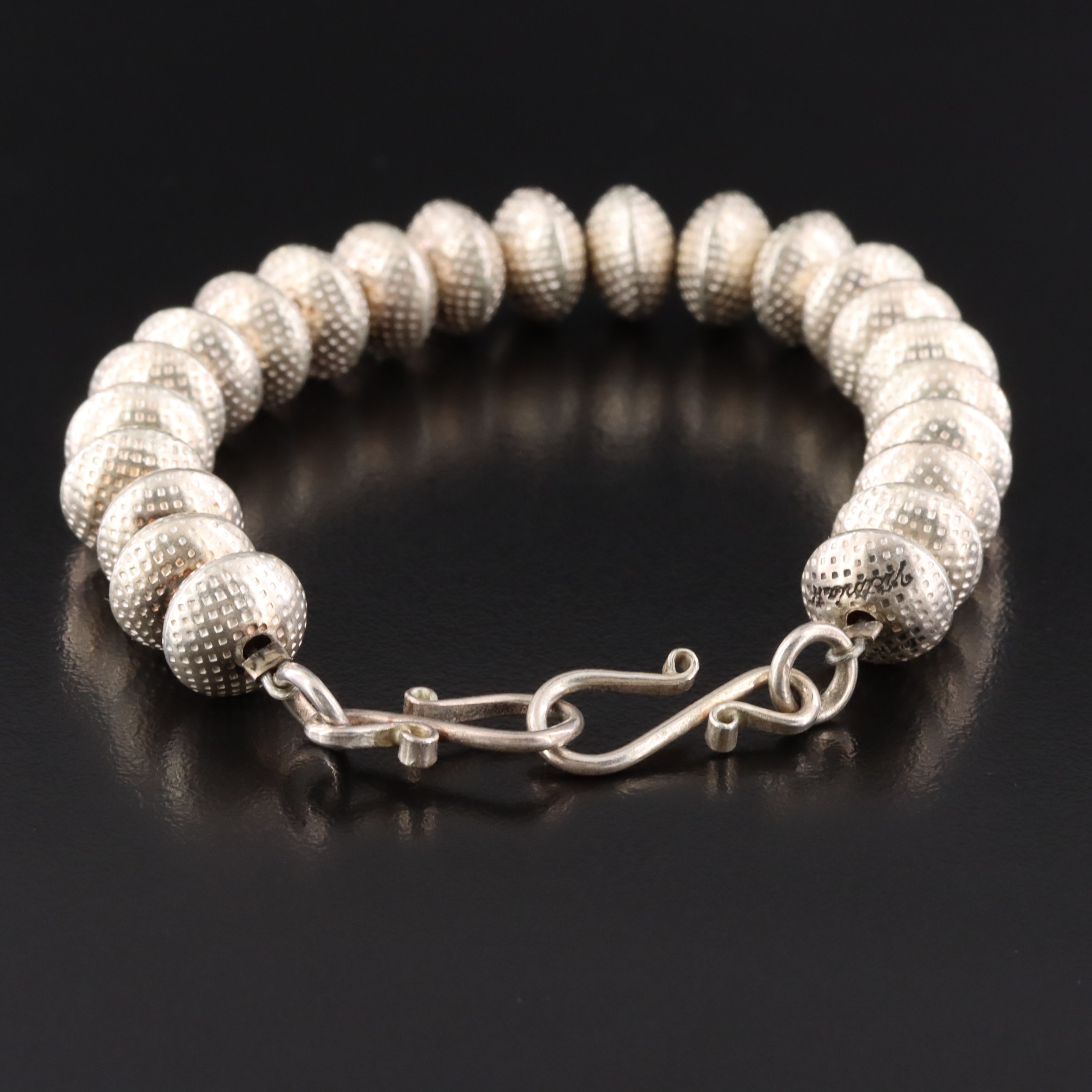 Artisan Sterling Bead Bracelet