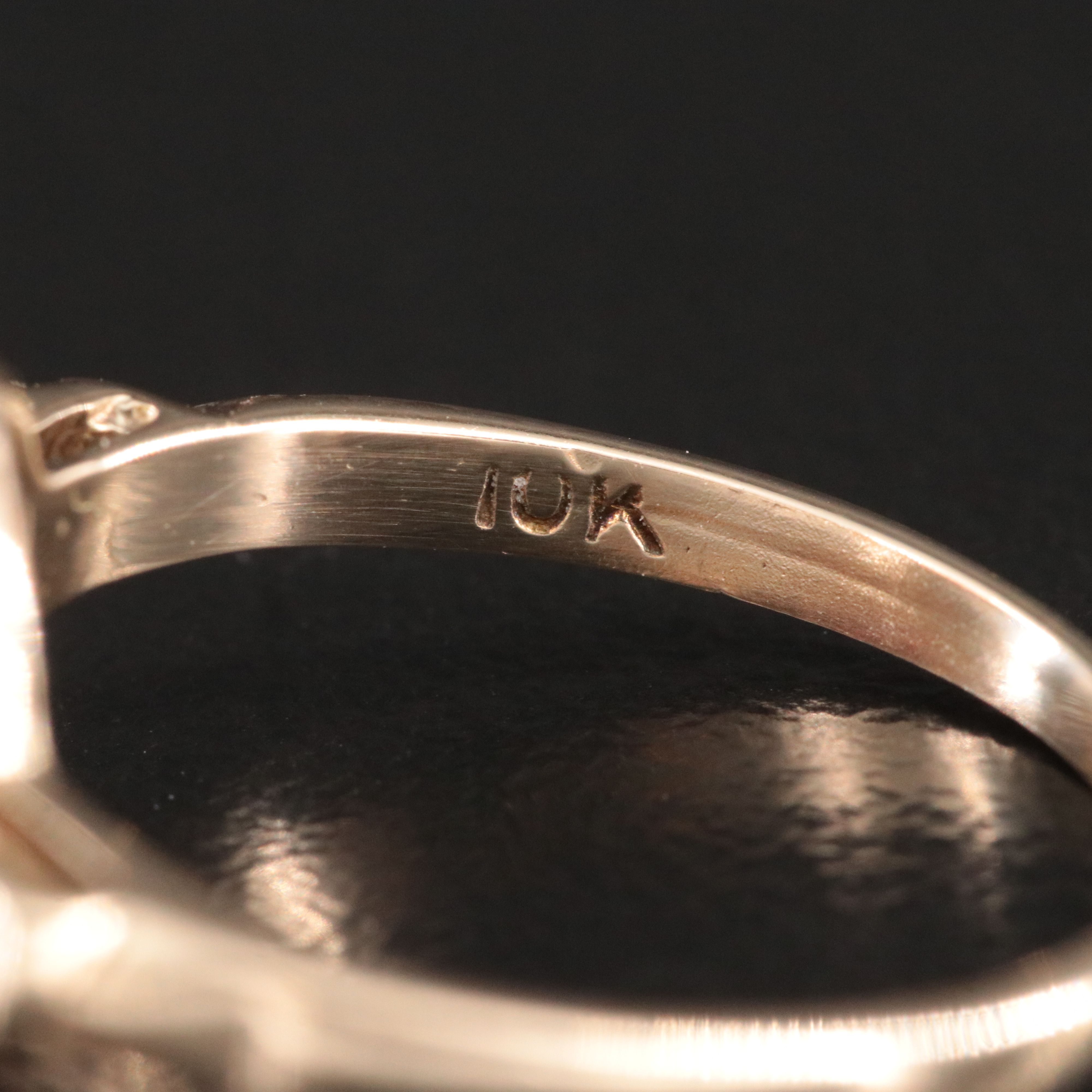 10K Garnet and Pearl Halo Ring