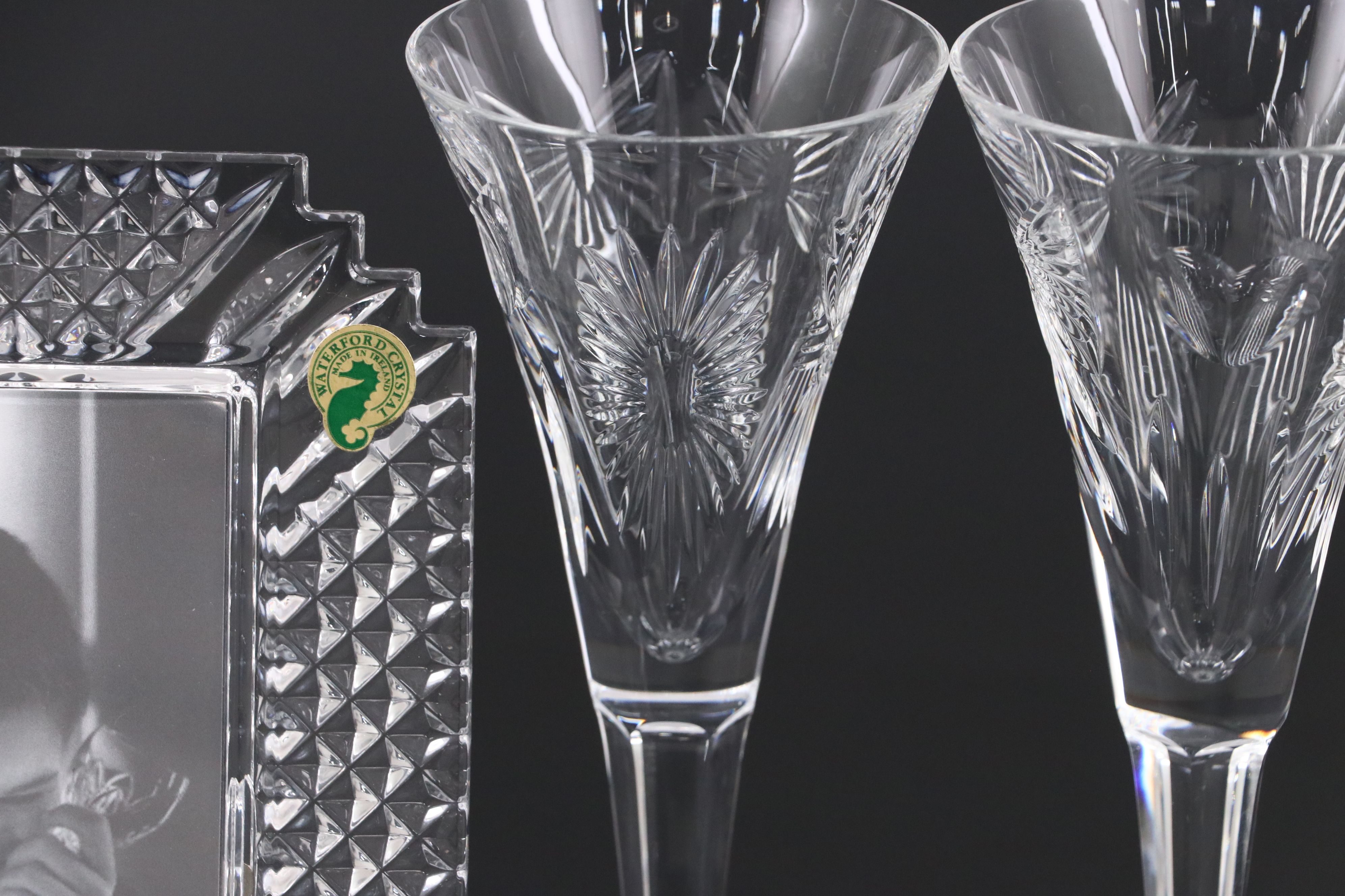 Waterford "Millennium Series: Happiness" Toasting Flutes and Other Crystal Décor
