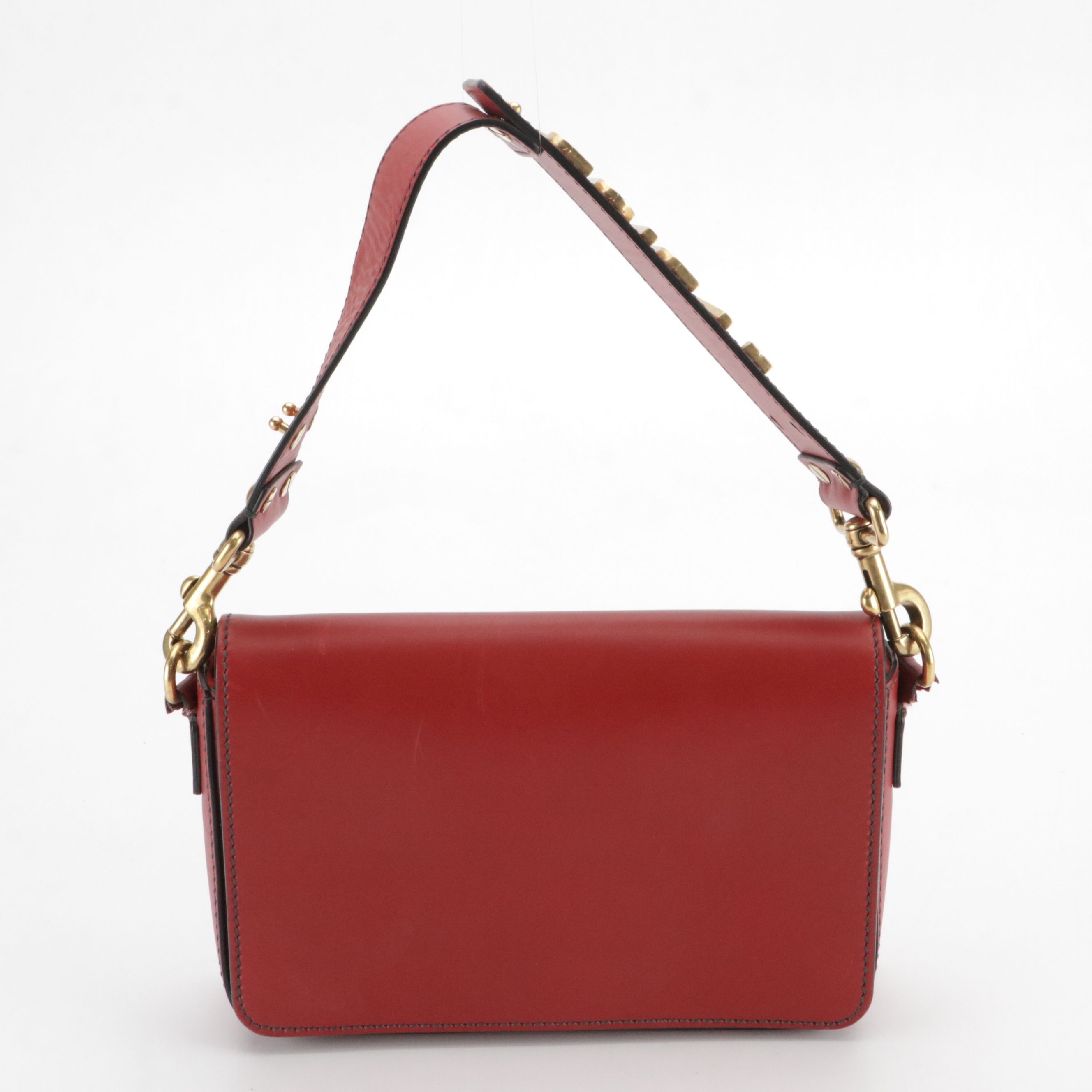 Christian Dior Full Flap J'ADIOR Strap Shoulder Bag in Red Calfskin Leather