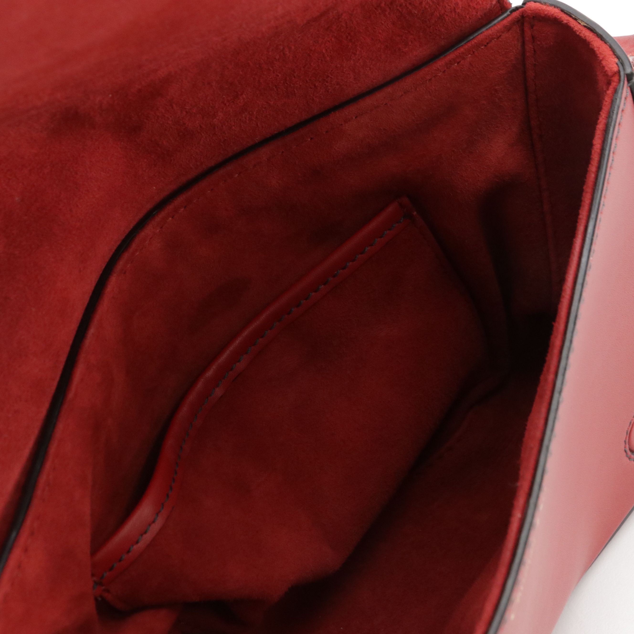 Christian Dior Full Flap J'ADIOR Strap Shoulder Bag in Red Calfskin Leather