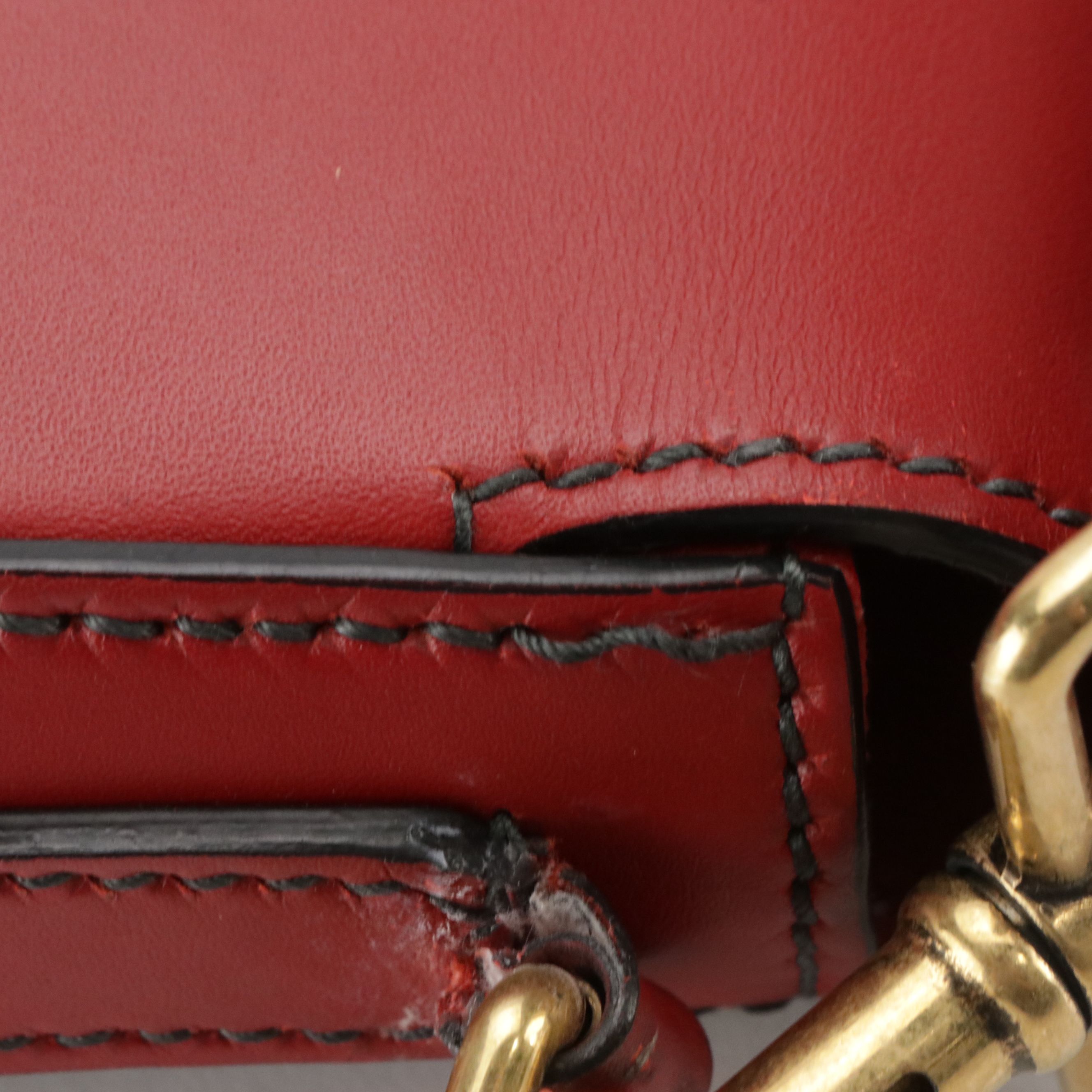 Christian Dior Full Flap J'ADIOR Strap Shoulder Bag in Red Calfskin Leather