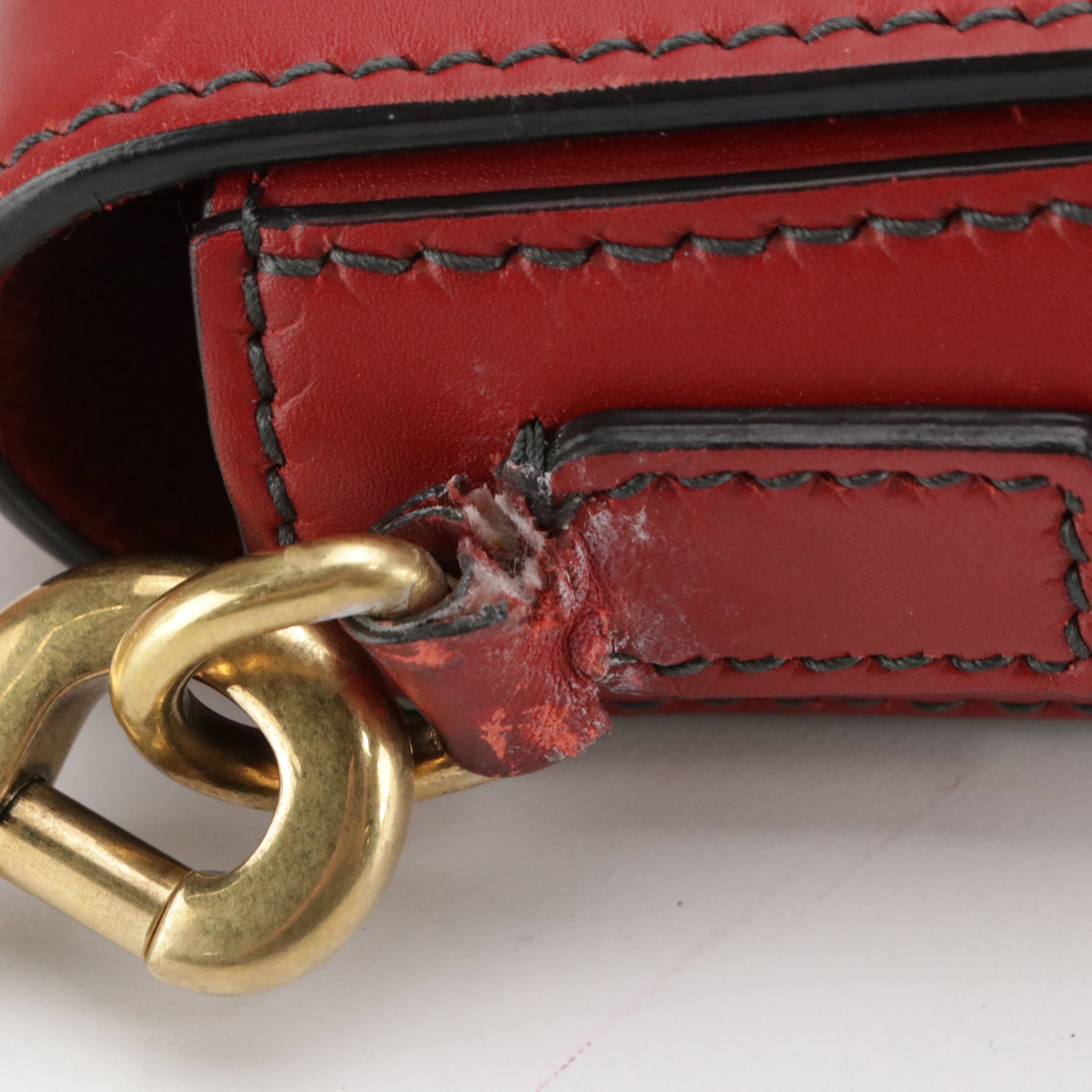 Christian Dior Full Flap J'ADIOR Strap Shoulder Bag in Red Calfskin Leather