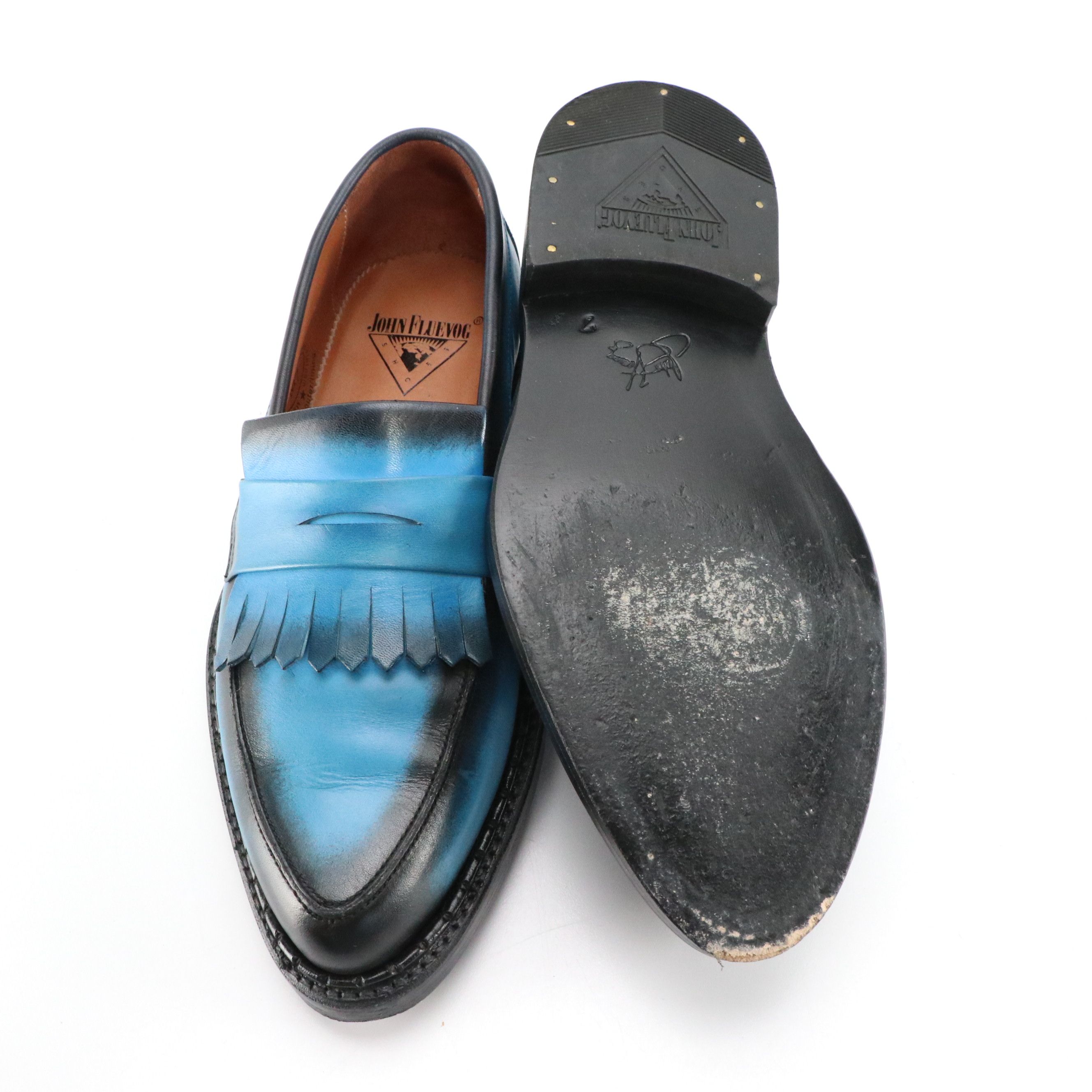 Men's John Fluevog Bicknell Kiltie Loafers in Leather