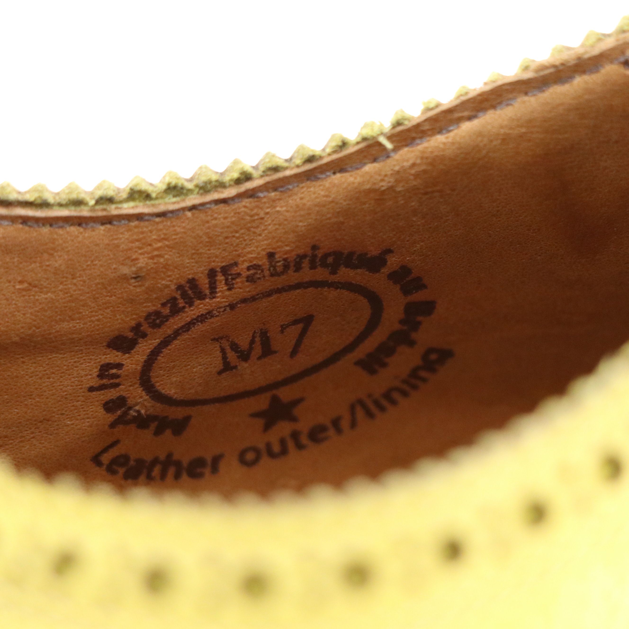 Men's John Fluevog "Administratrix" Brogue Oxfords in Yellow Leather