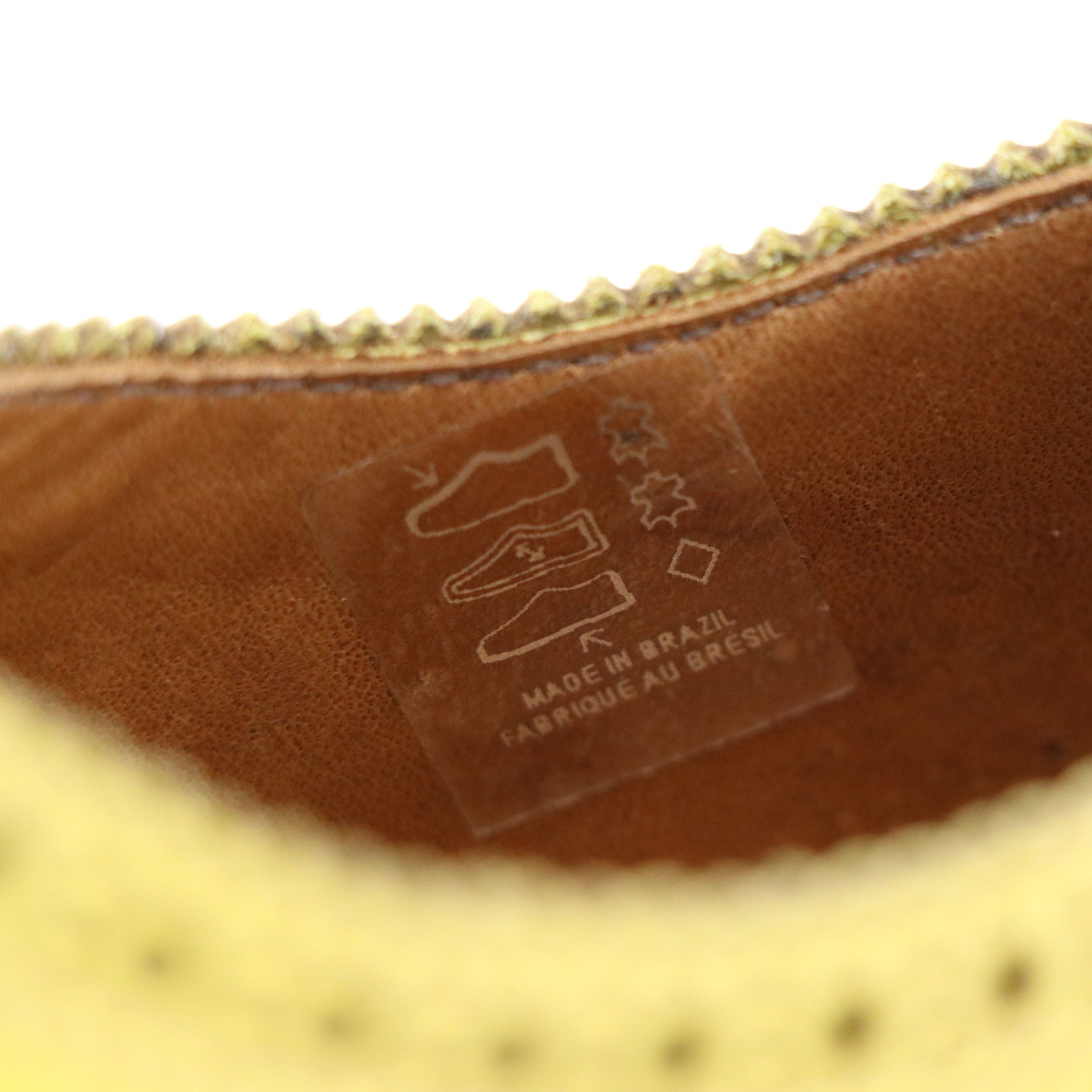 Men's John Fluevog "Administratrix" Brogue Oxfords in Yellow Leather