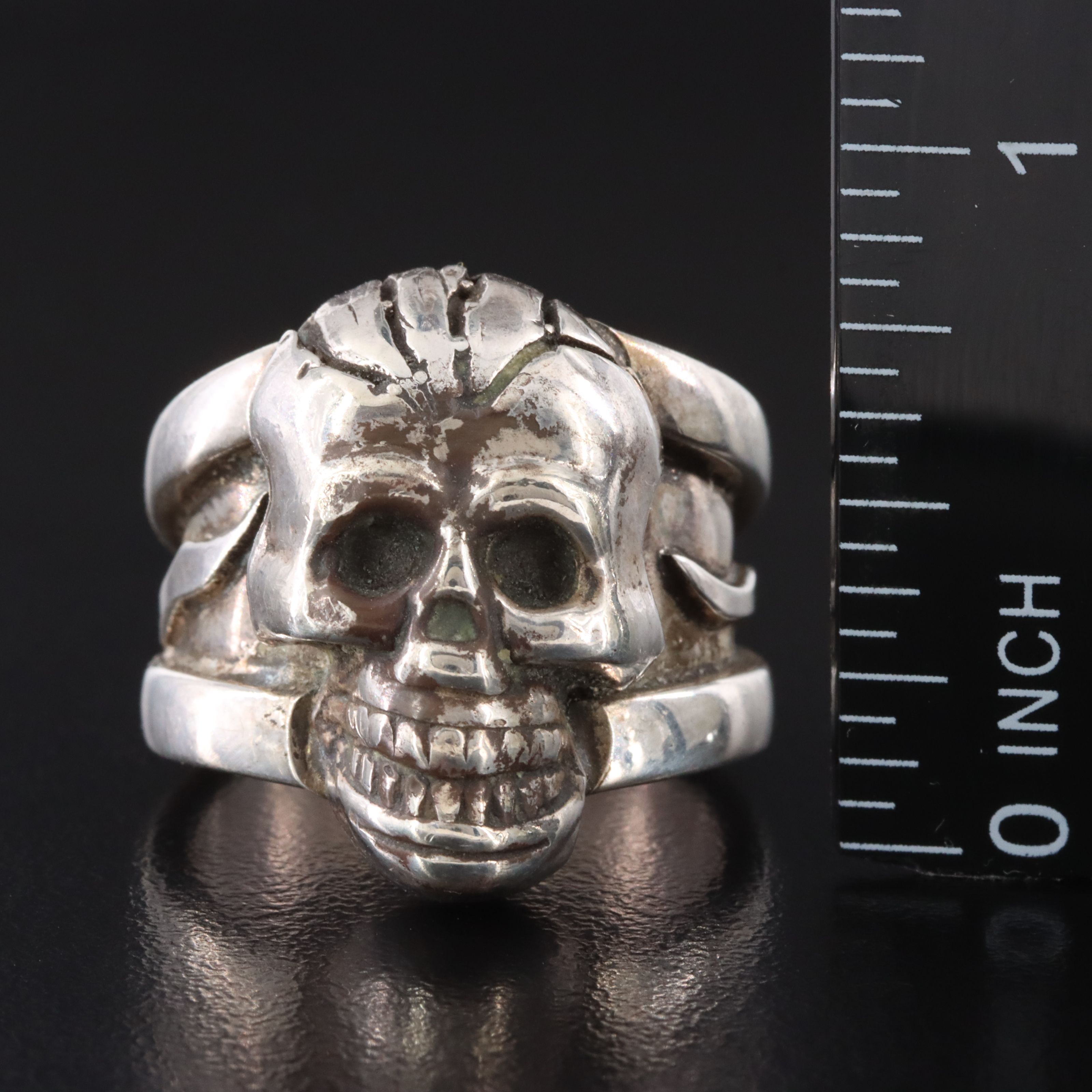 Sterling Skull Ring