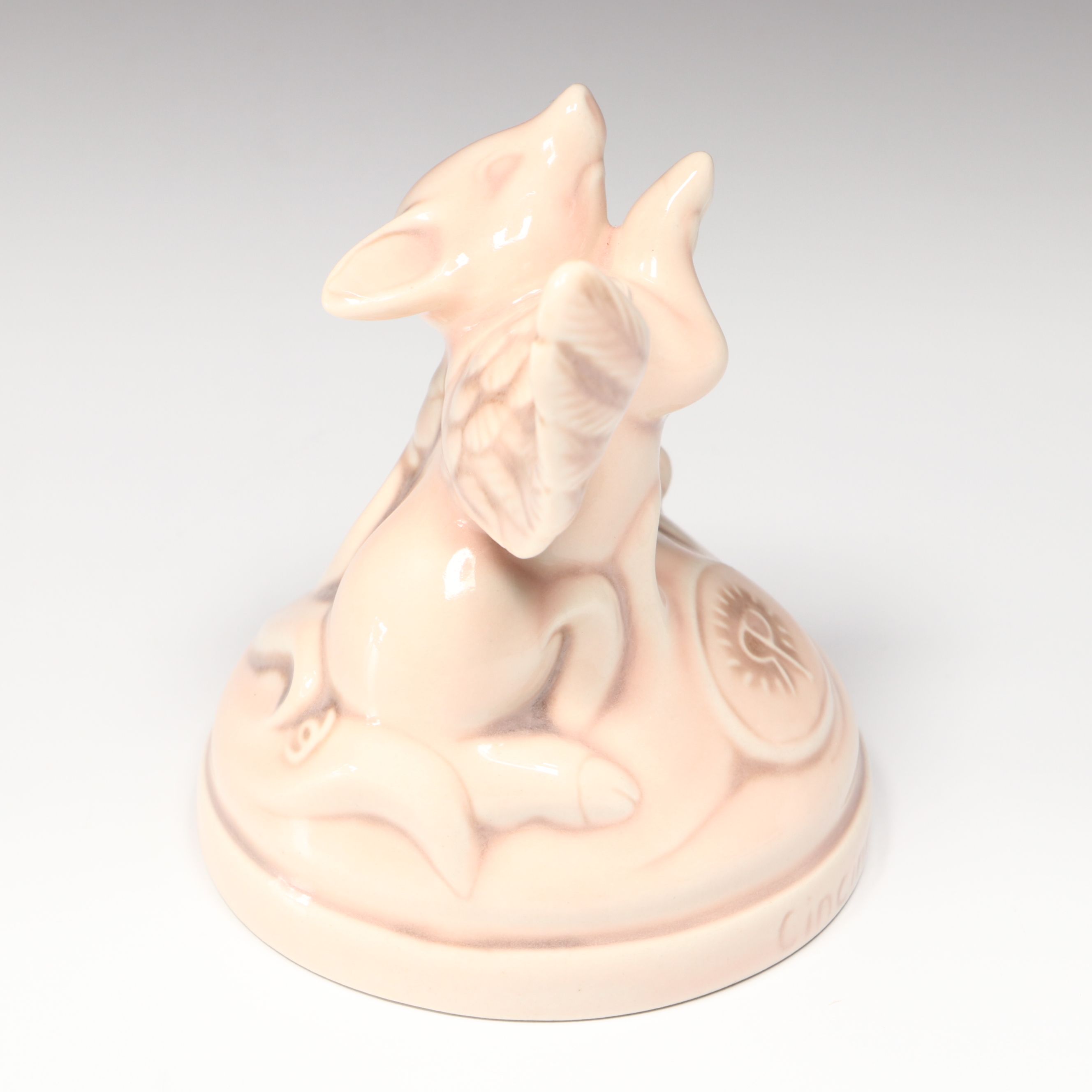 Rookwood Pottery Cincinnati Flying Pig Ceramic Paperweight, 2018