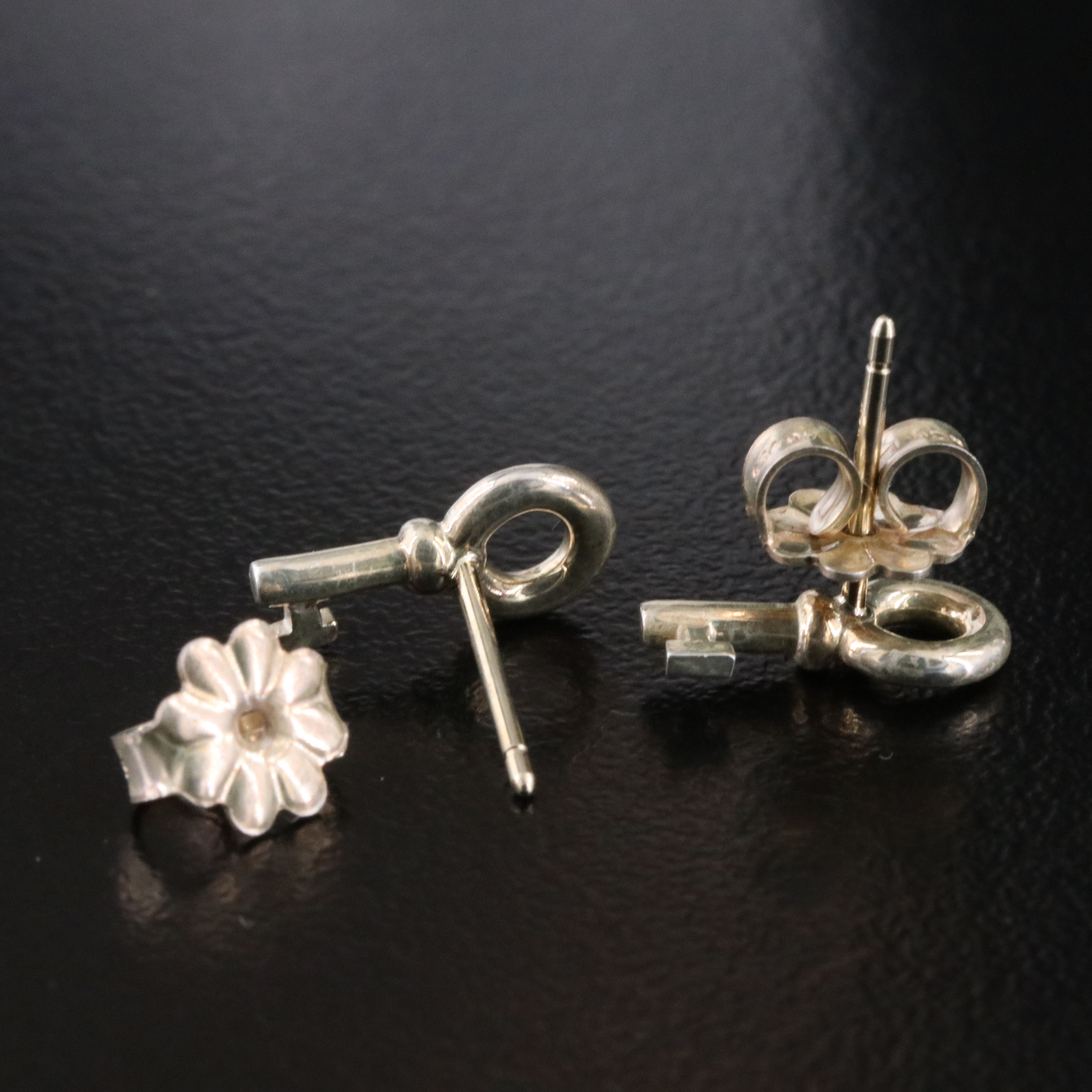 Tiffany & Co. Sterling Key Stud Earrings