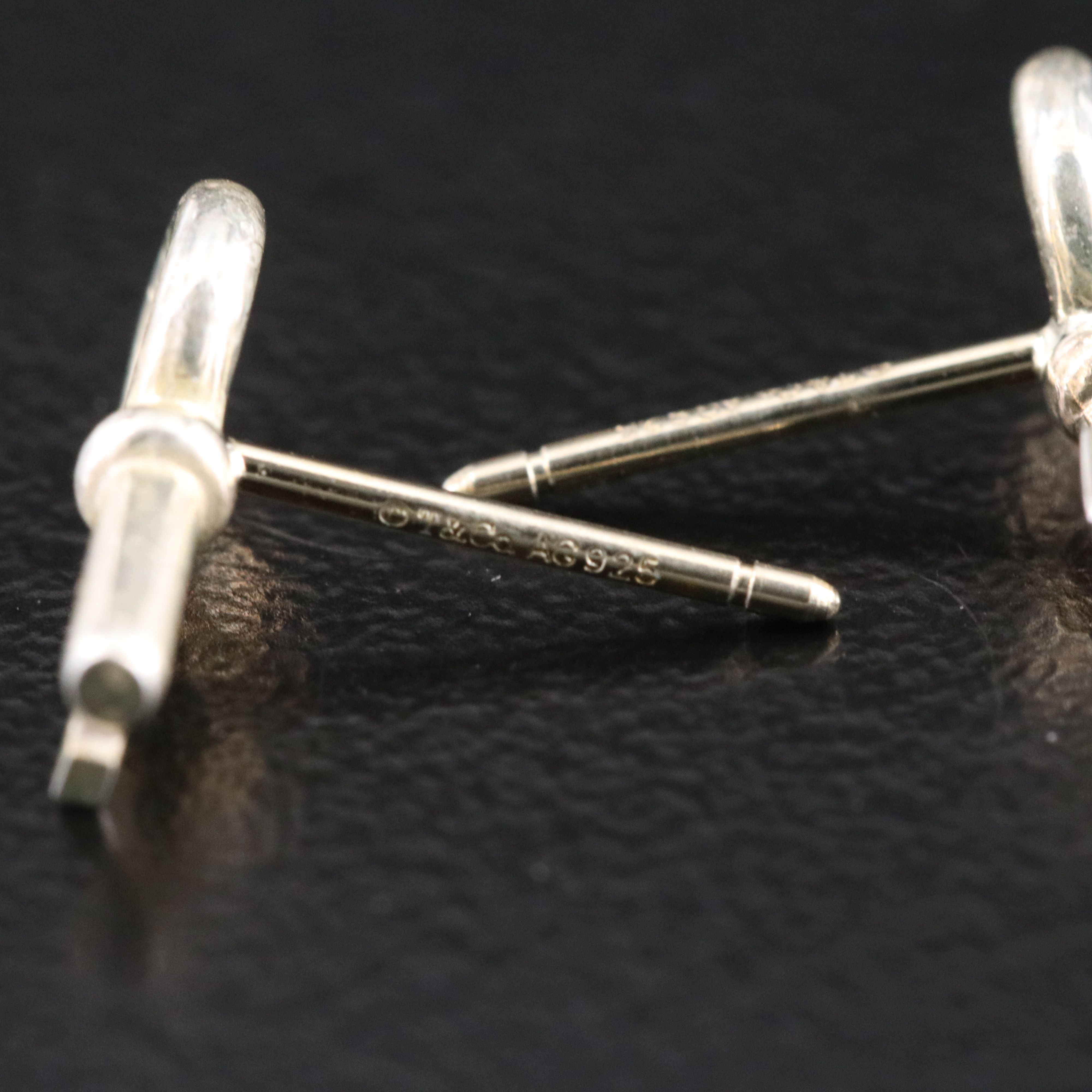 Tiffany & Co. Sterling Key Stud Earrings