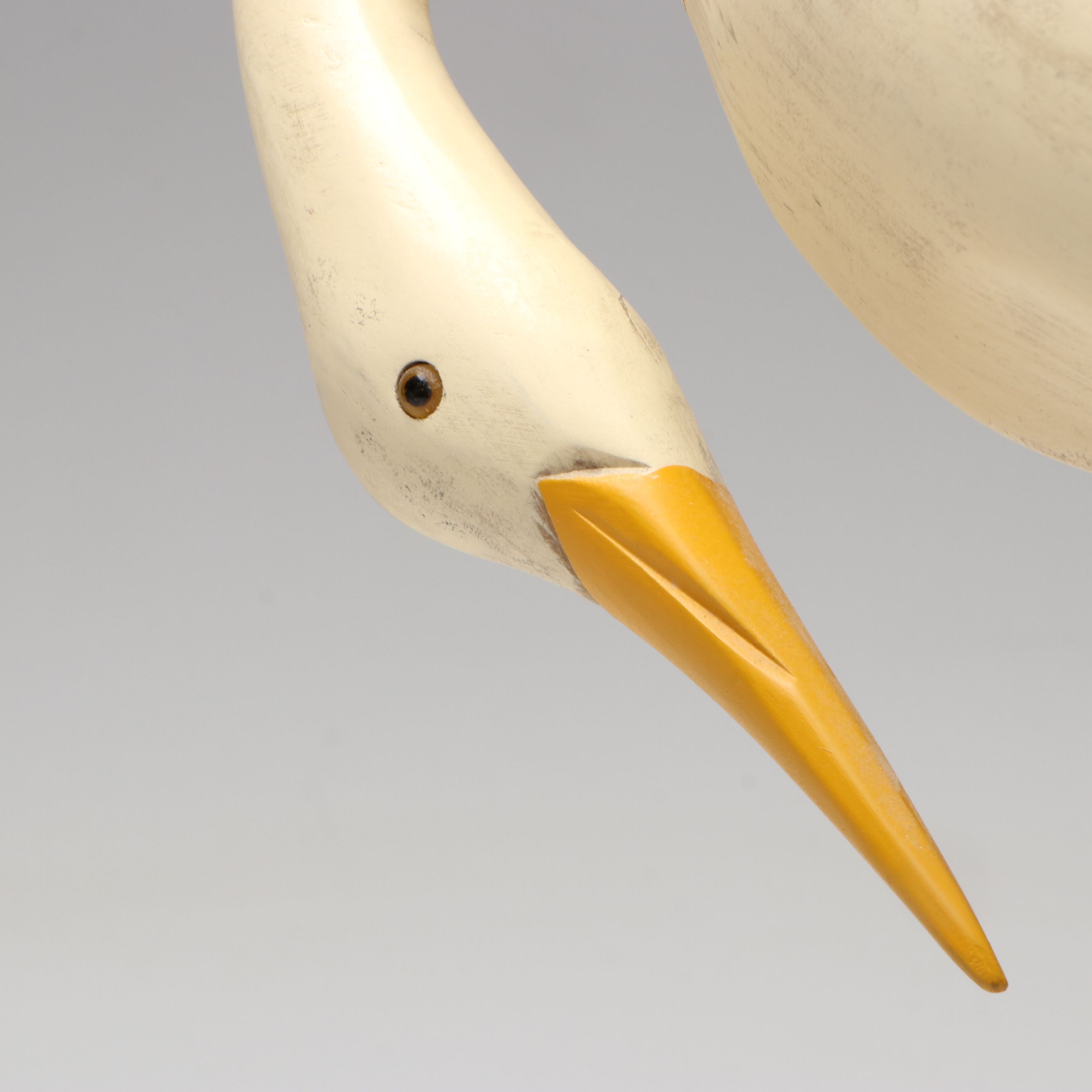 Hand-Painted Carved Wood Avocet and More Shorebird Sculptures