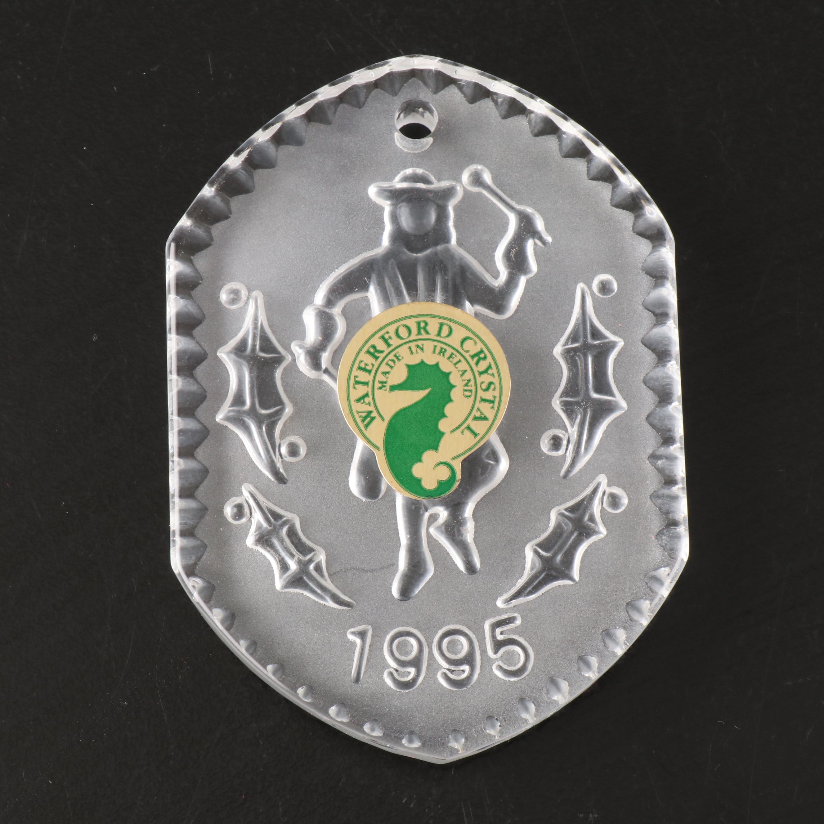 Waterford Crystal "Christmas Holly" and "12 Drummers Drumming" Annual Ornaments