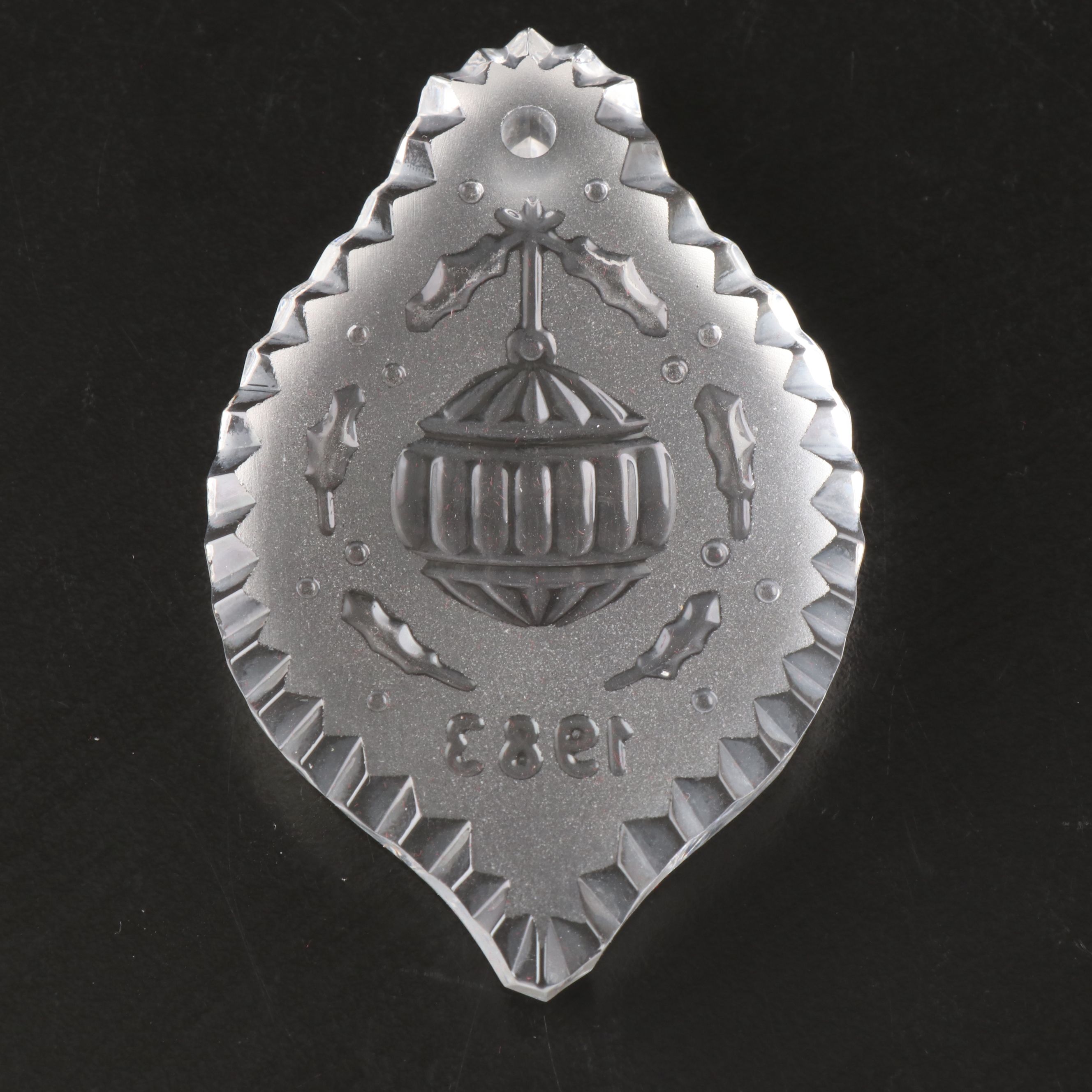 Waterford Crystal "Christmas Holly" and "12 Drummers Drumming" Annual Ornaments