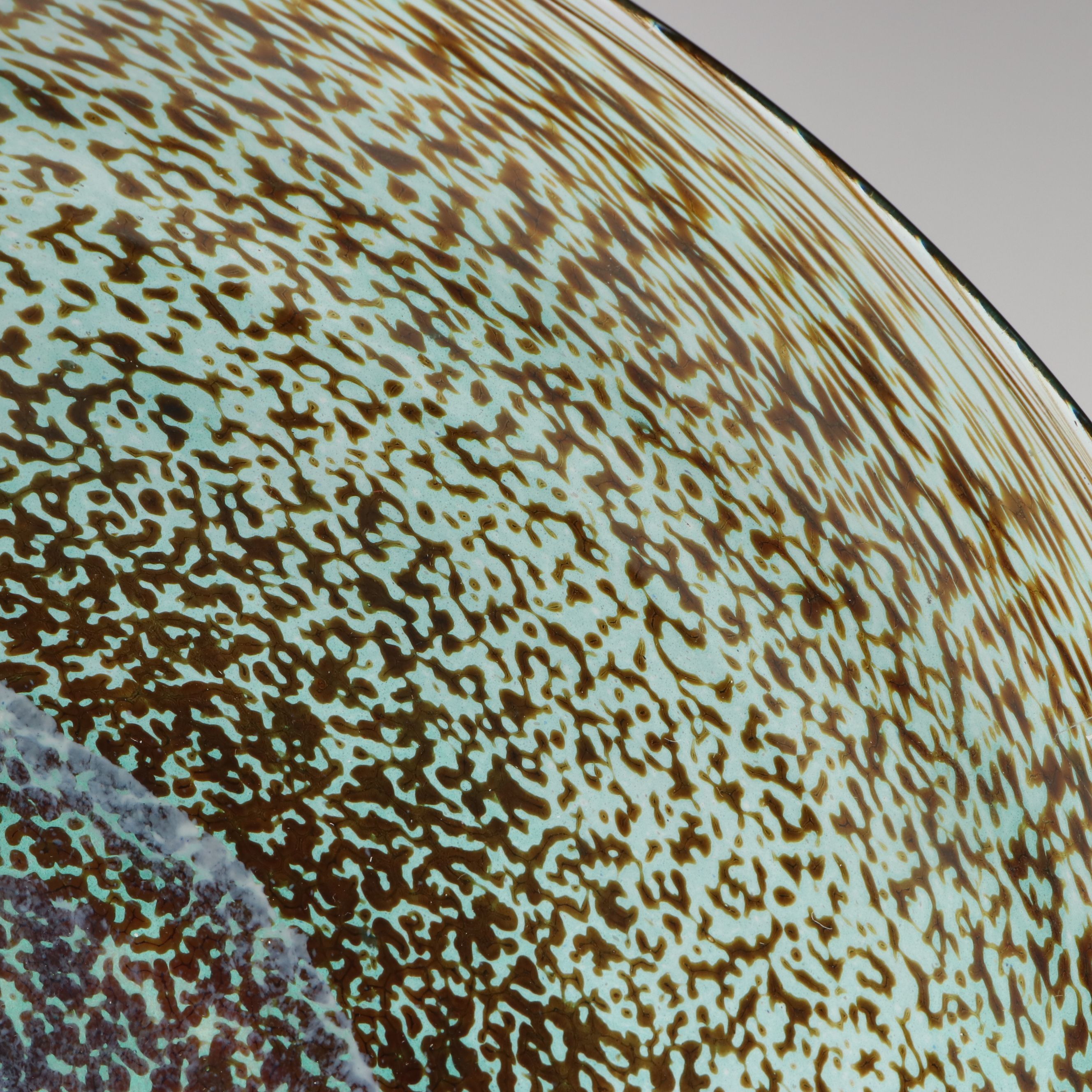 Bertil Vallien for Kosta Boda "Meteor" Footed Art Glass Charger, Late 20th C.