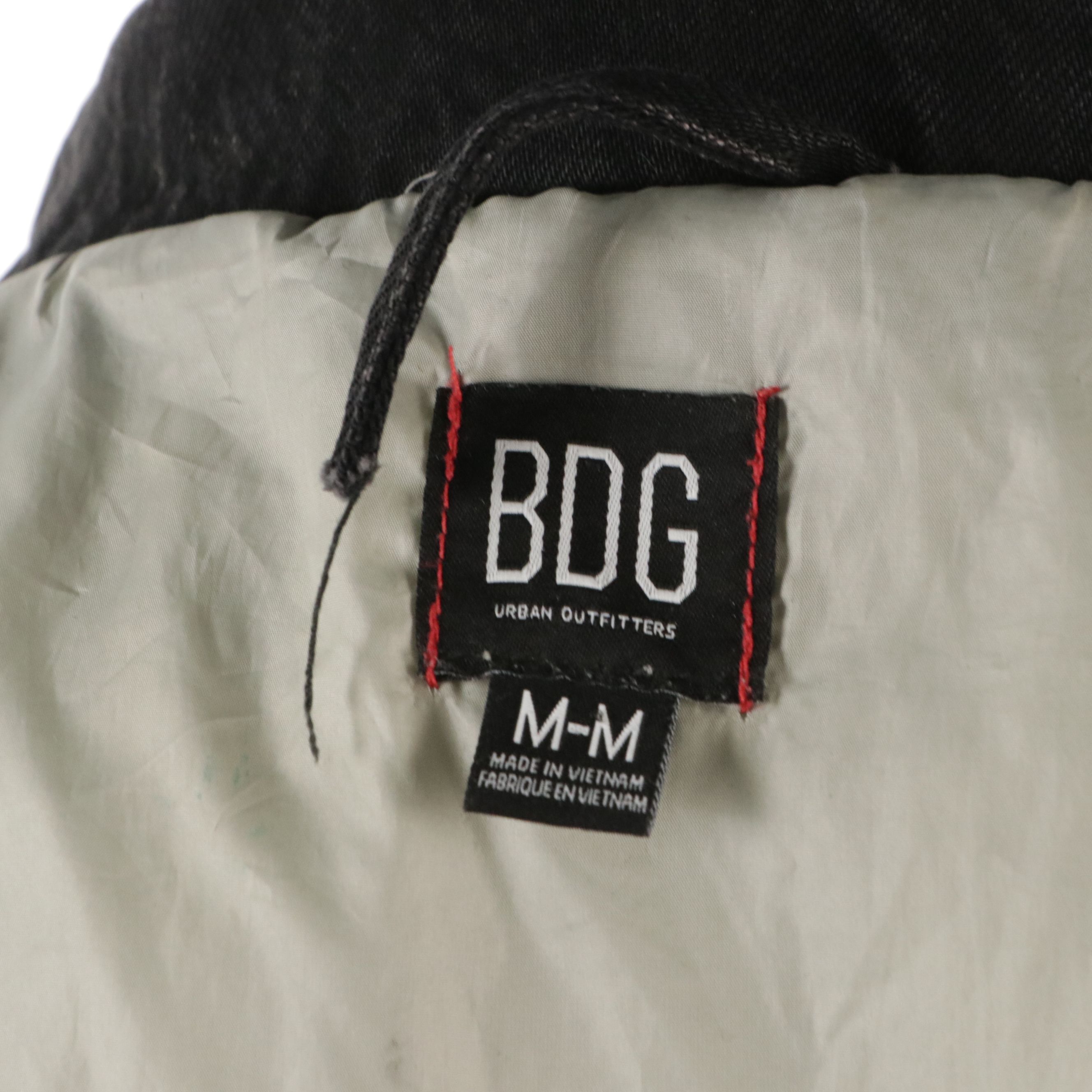 BDG Urban Outfitters Black Acid Wash Puffer Jacket