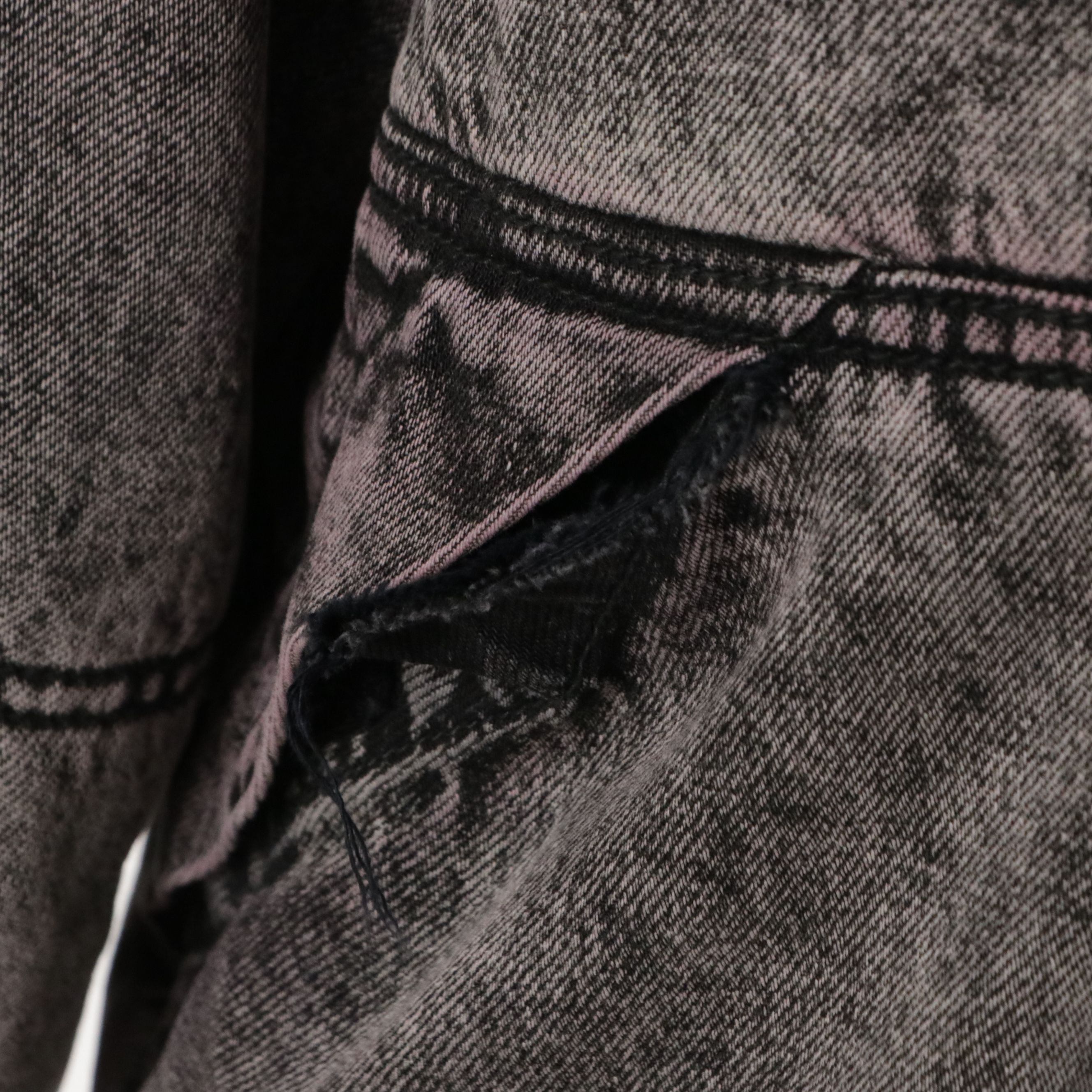 BDG Urban Outfitters Black Acid Wash Puffer Jacket