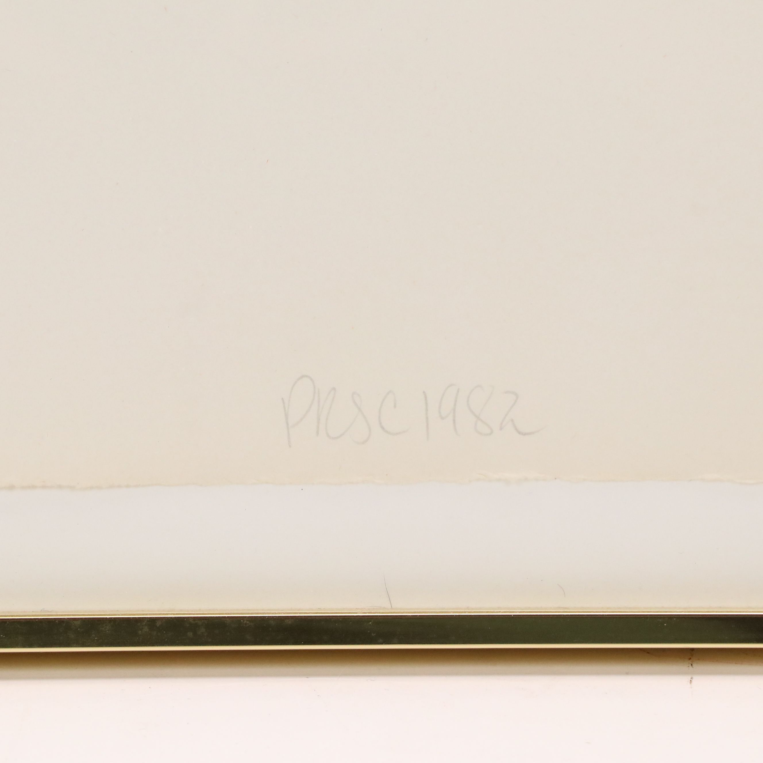 Signed Watercolor on Intaglio Print "Amaryllis," 1982