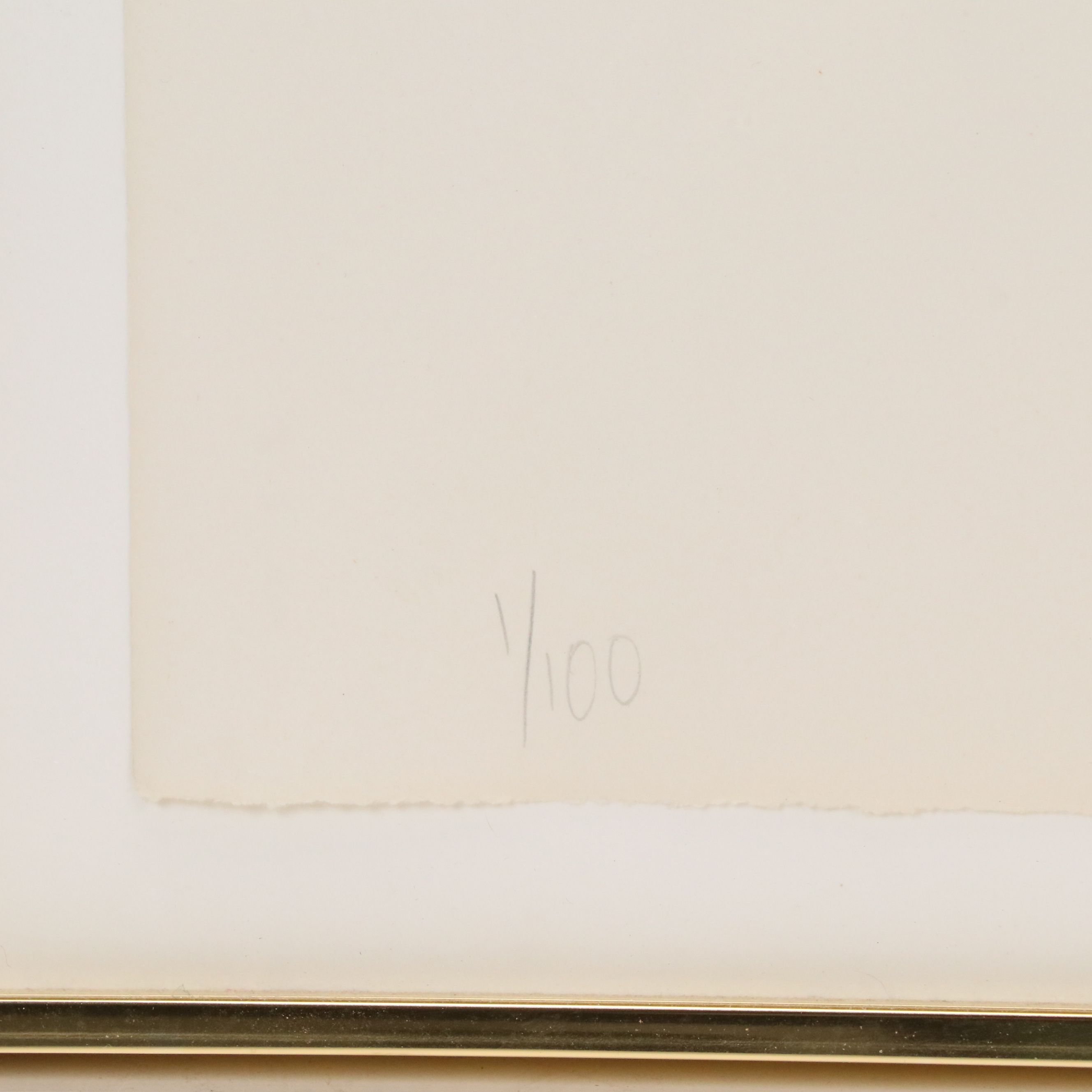 Signed Watercolor on Intaglio Print "Amaryllis," 1982