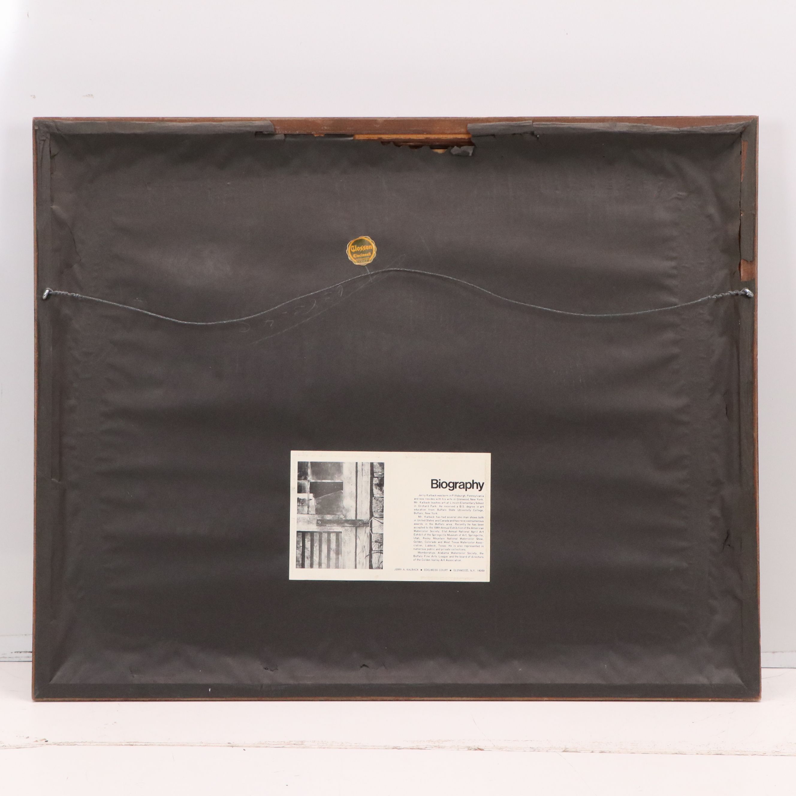 Jerry Kalback Watercolor Painting of Farm Landscape, Mid to Late 20th Century