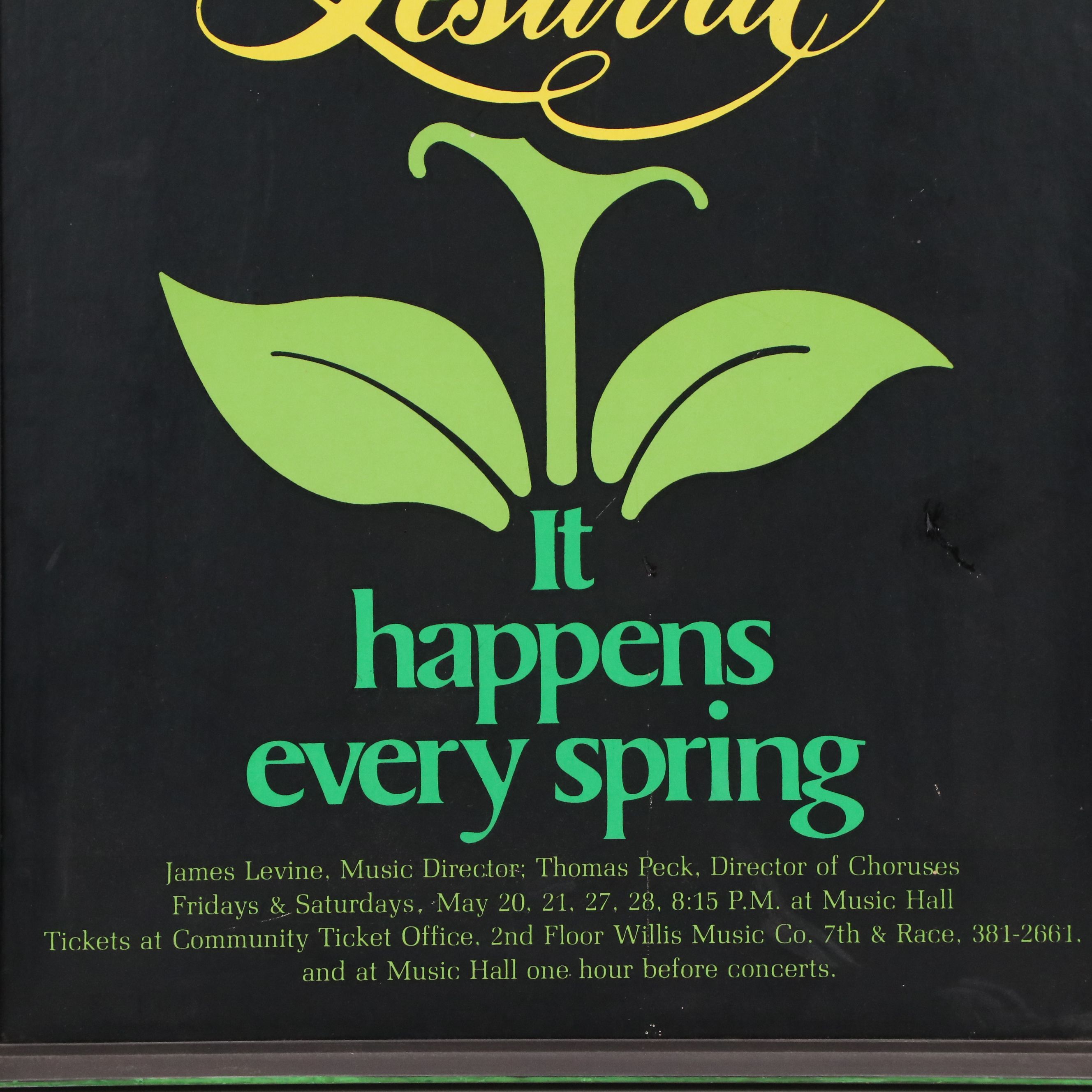 Cincinnati Music Hall Serigraph Poster "May Festival," 1977