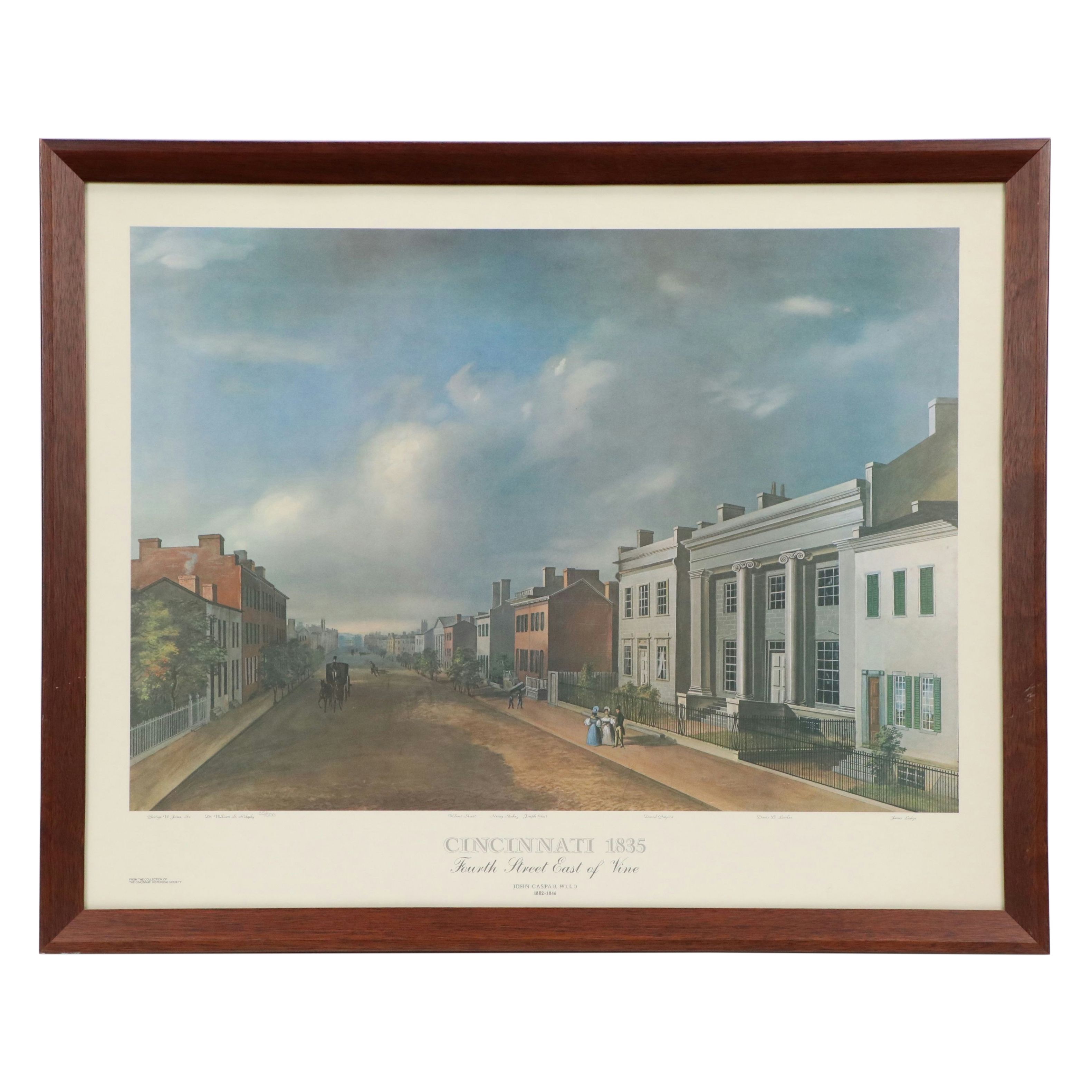 After John Caspar Wild Offset Lithograph "Cincinnati 1835...", Circa 2000