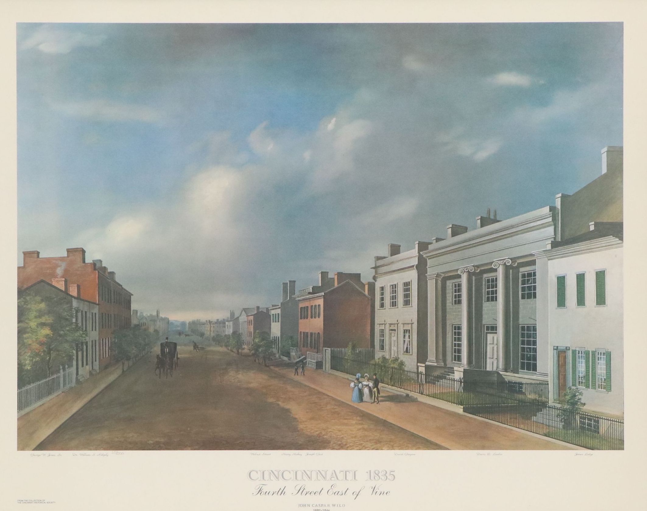 After John Caspar Wild Offset Lithograph "Cincinnati 1835...", Circa 2000