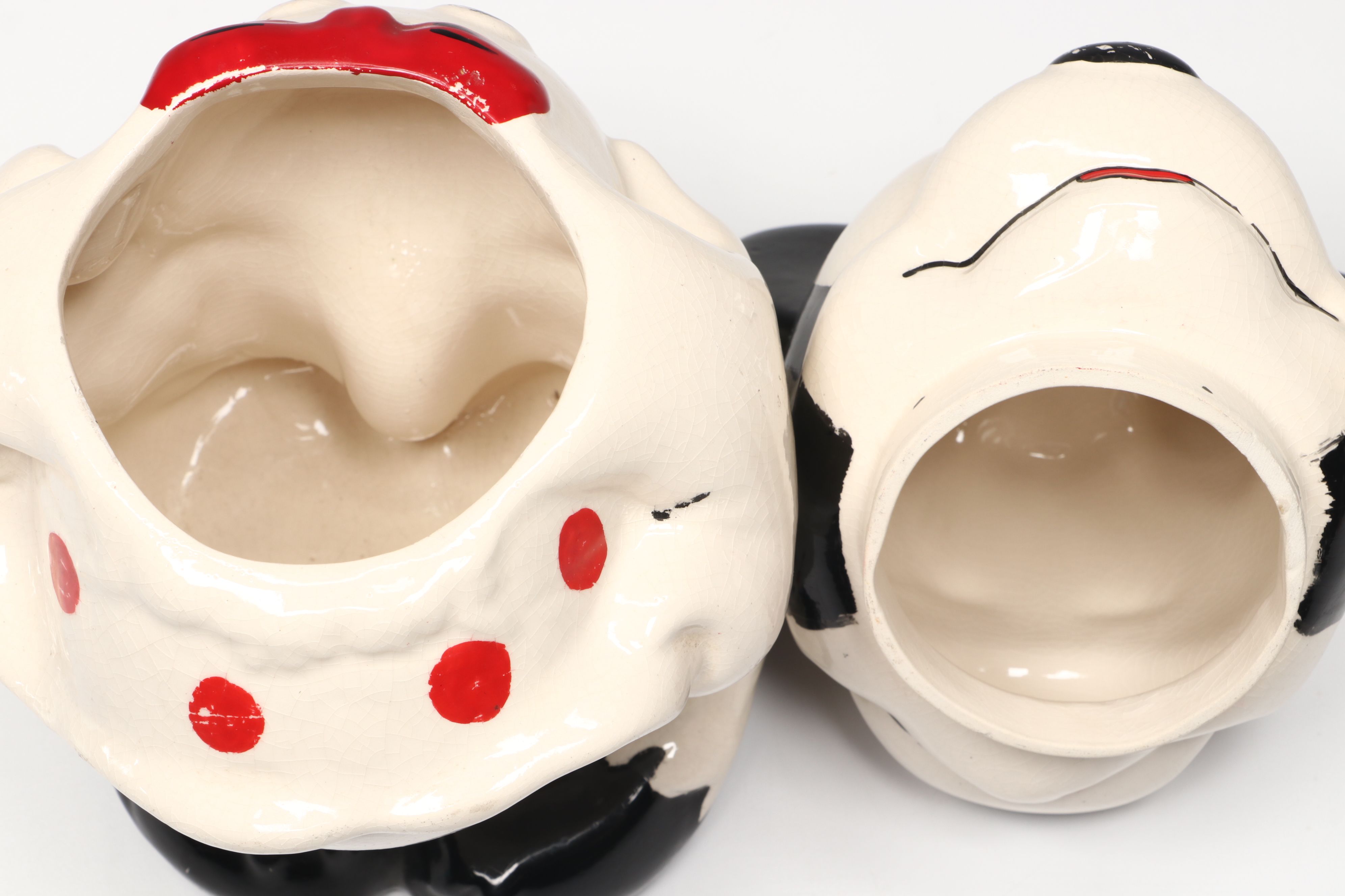 Mickey and Minnie Mouse Turnabout Style Ceramic Cookie Jar
