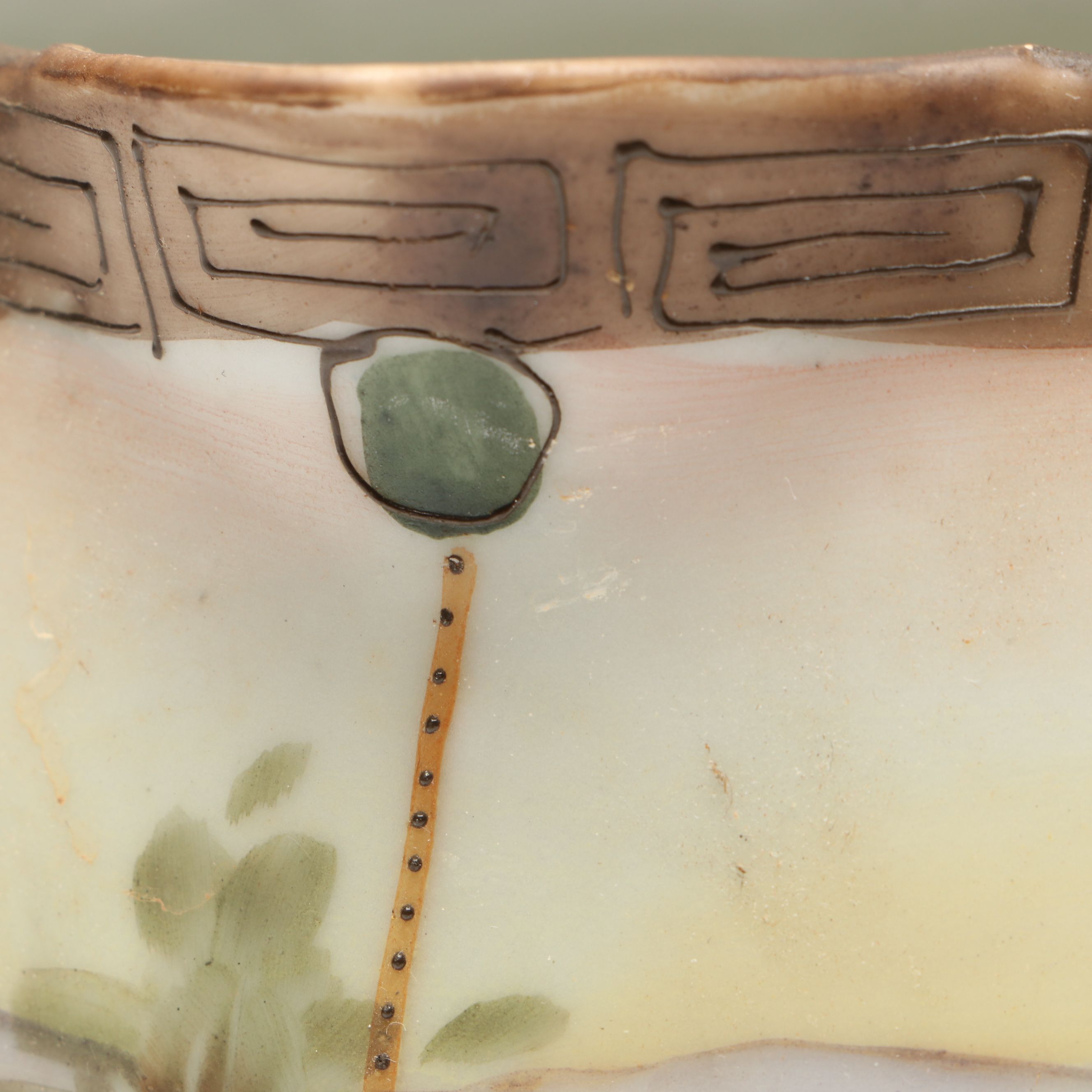 Japanese Export Hand-Painted Porcelain Landscape Pitcher, Early 20th Century