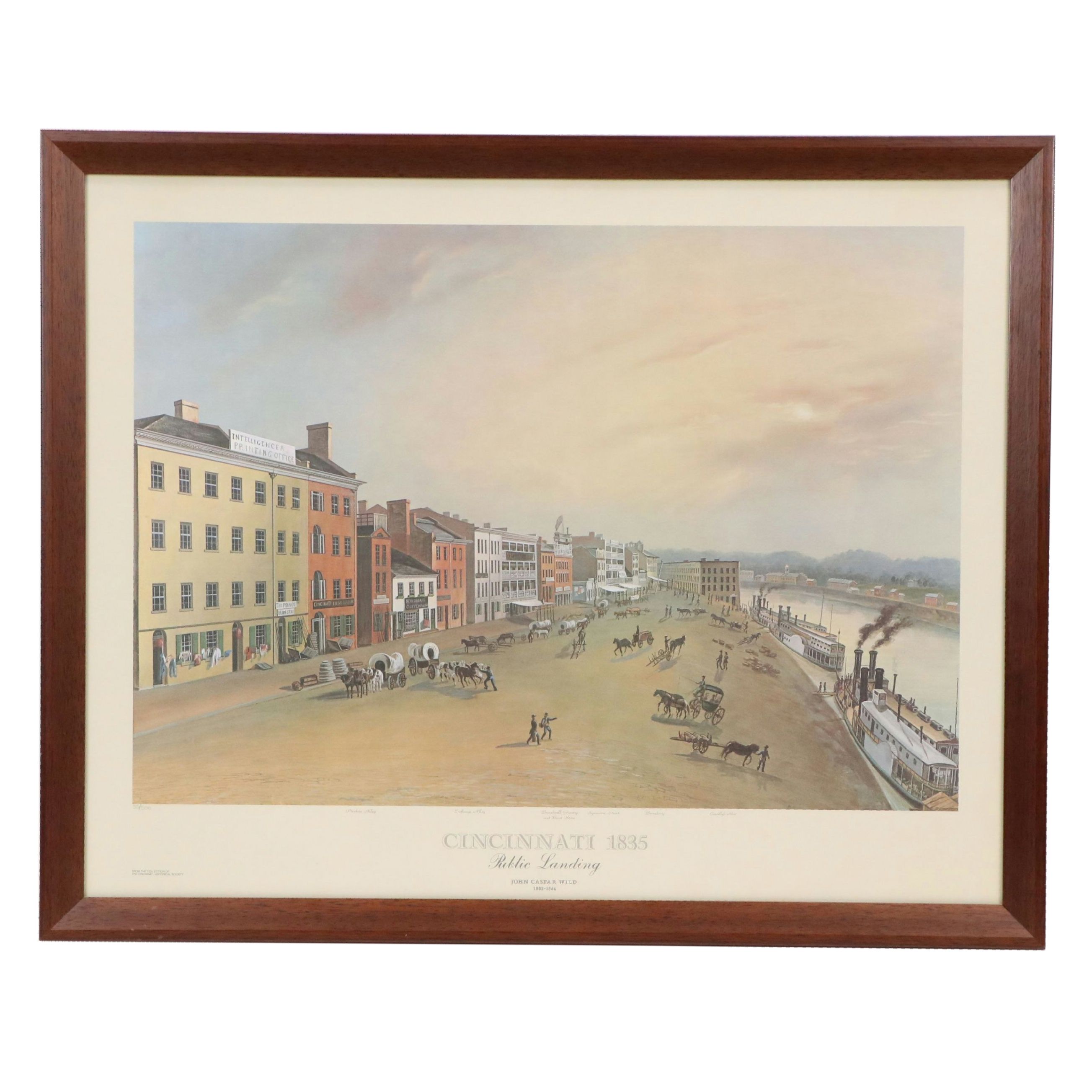 After John Caspar Wild Offset Lithograph "Cincinnati 1835...", 1994-2013